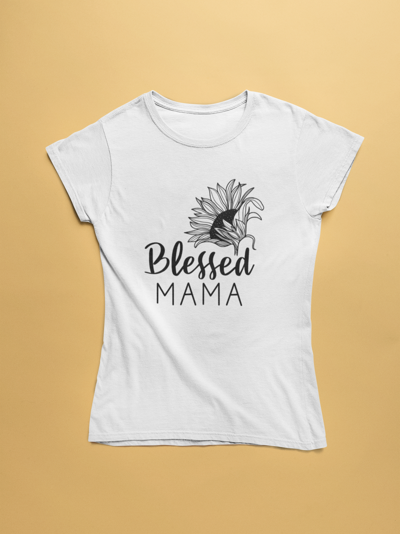 🌸 Blessed Mama – Floral DTF Transfer FT872