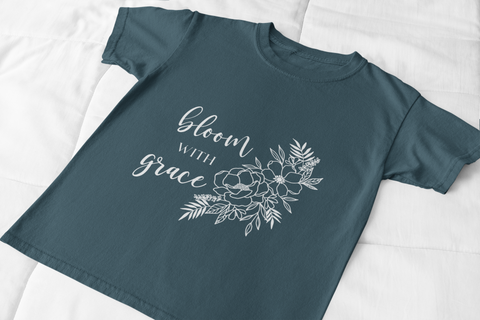 🌸 Bloom With Grace | Elegant Floral Line DTF Transfer FT782