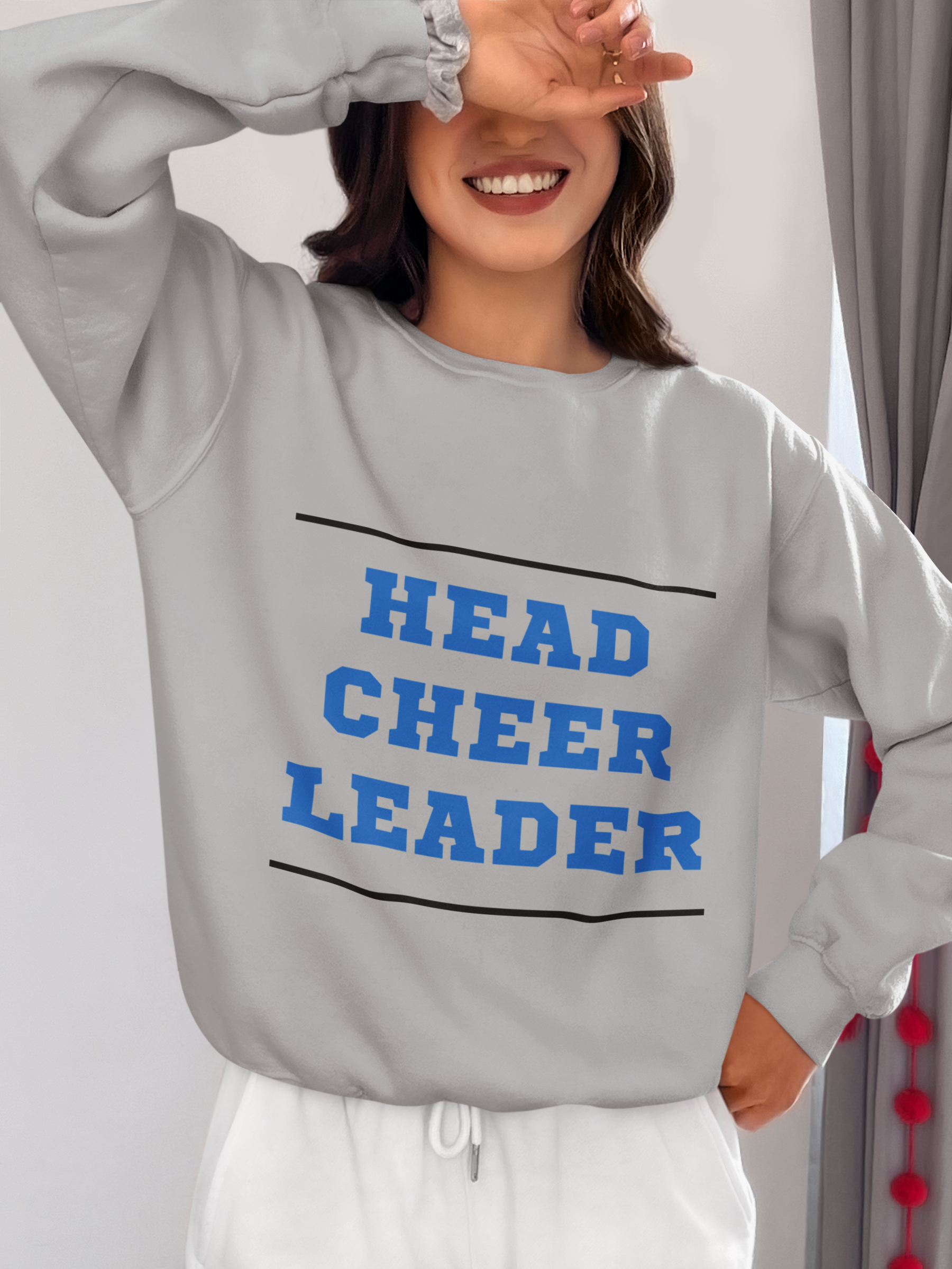 📣 Head Cheer Leader Black Line DTF Transfer FT541
