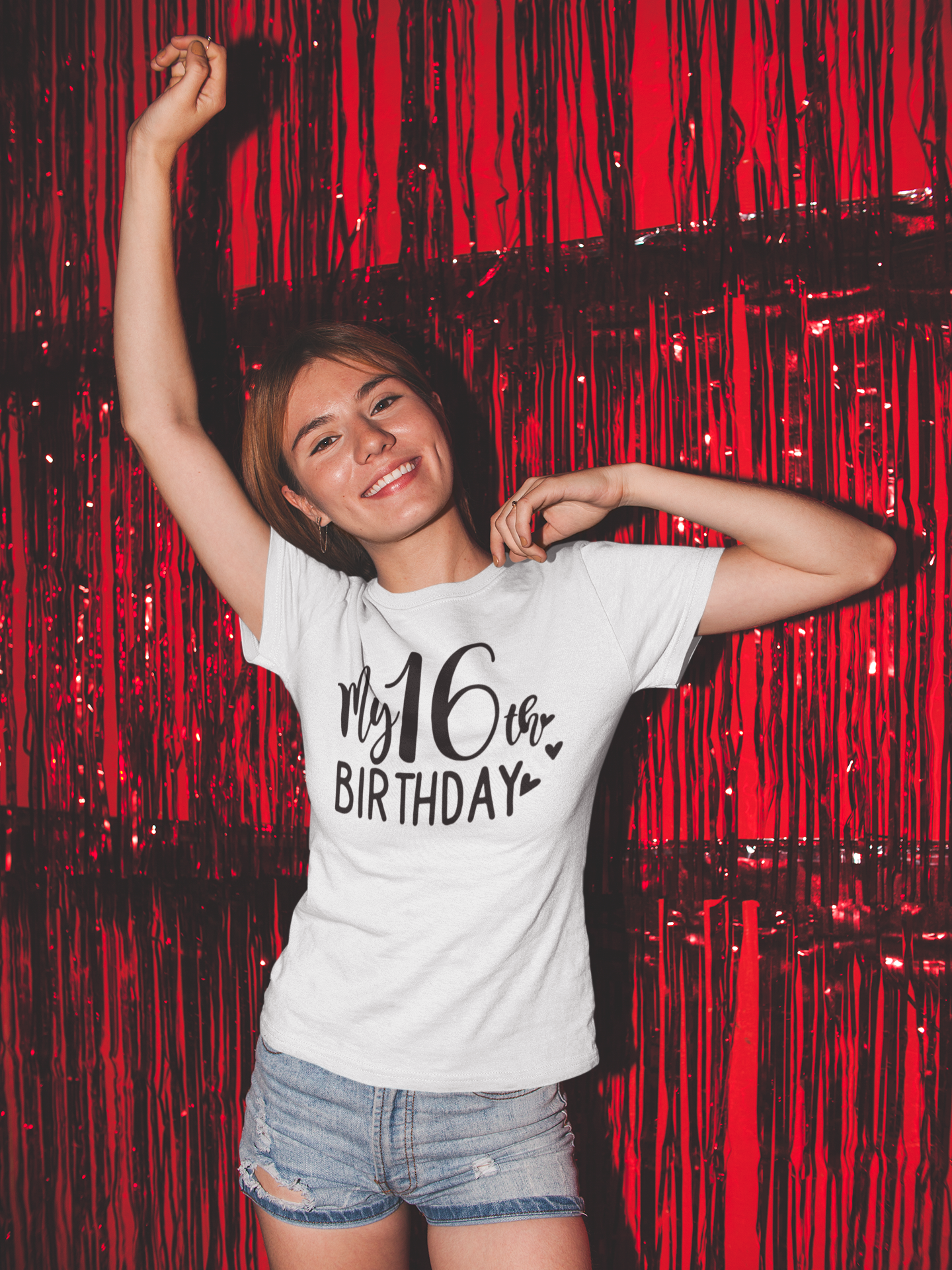 🎉🤍 My 16th Birthday – Celebration Black Font DTF Transfer FT628