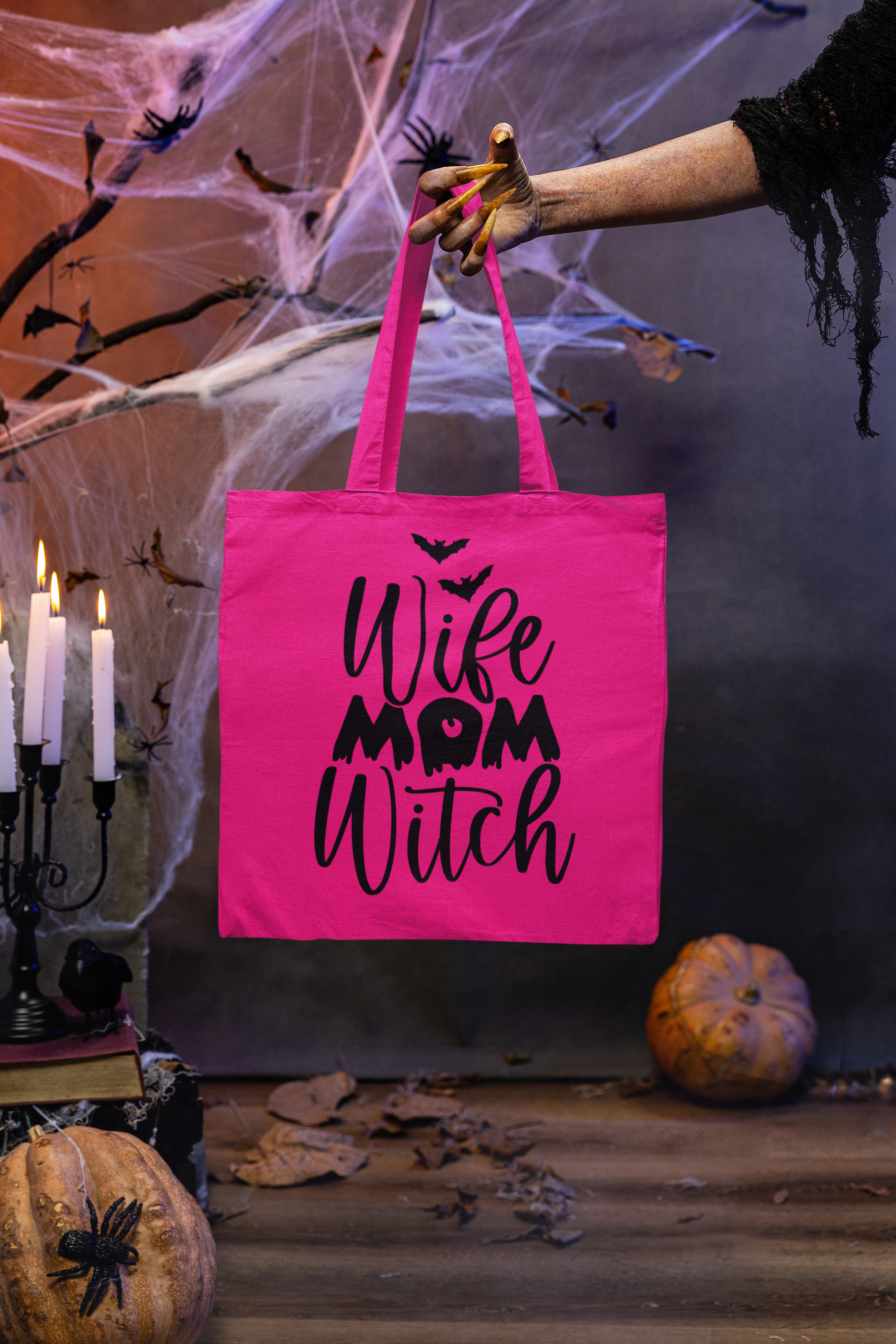🎃✨ “Wife Mom Witch” DTF Transfer in Black FT524