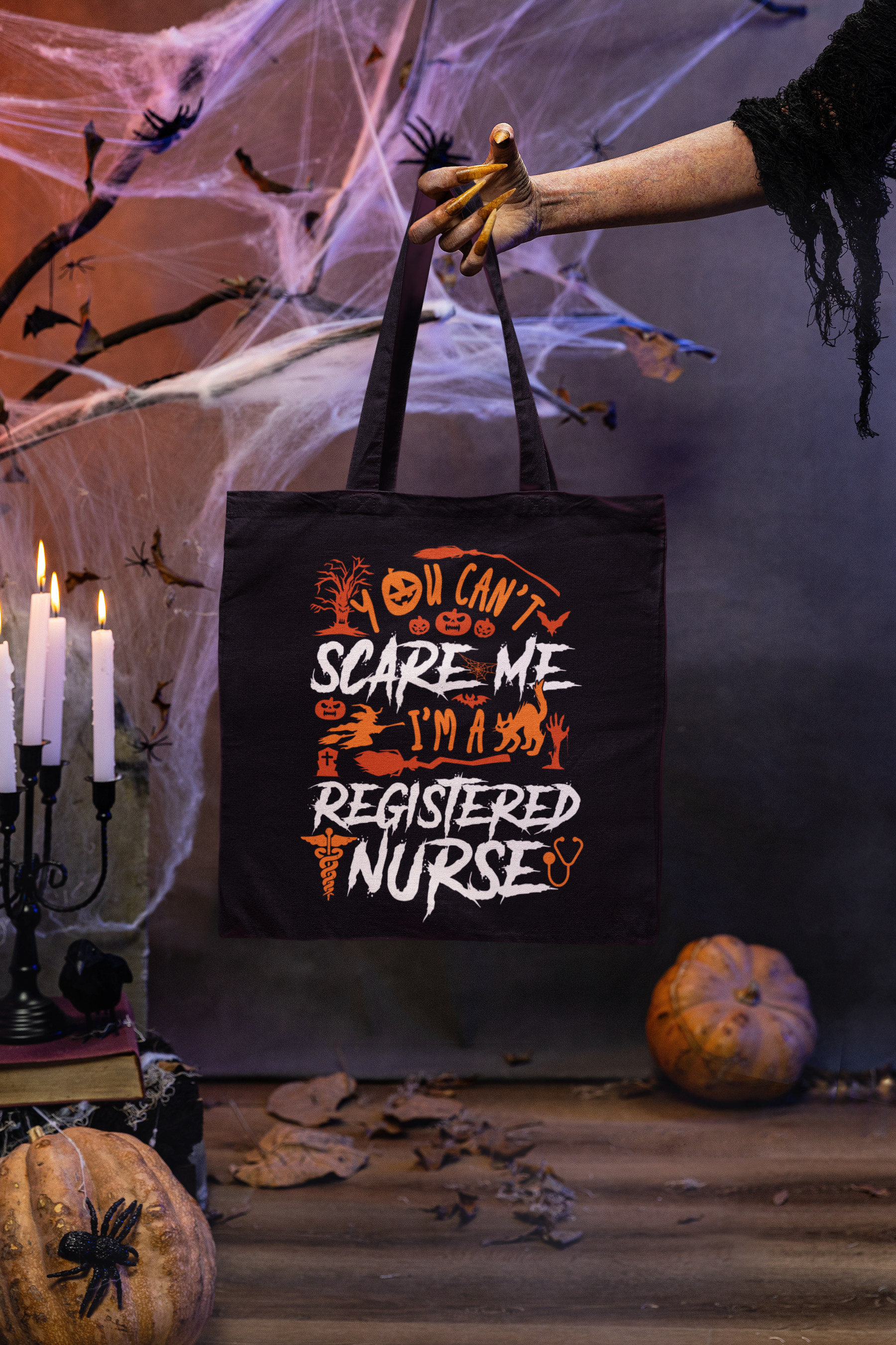 🩺🎃 You Can’t Scare Me – I’m a Registered Nurse DTF Transfer FT637