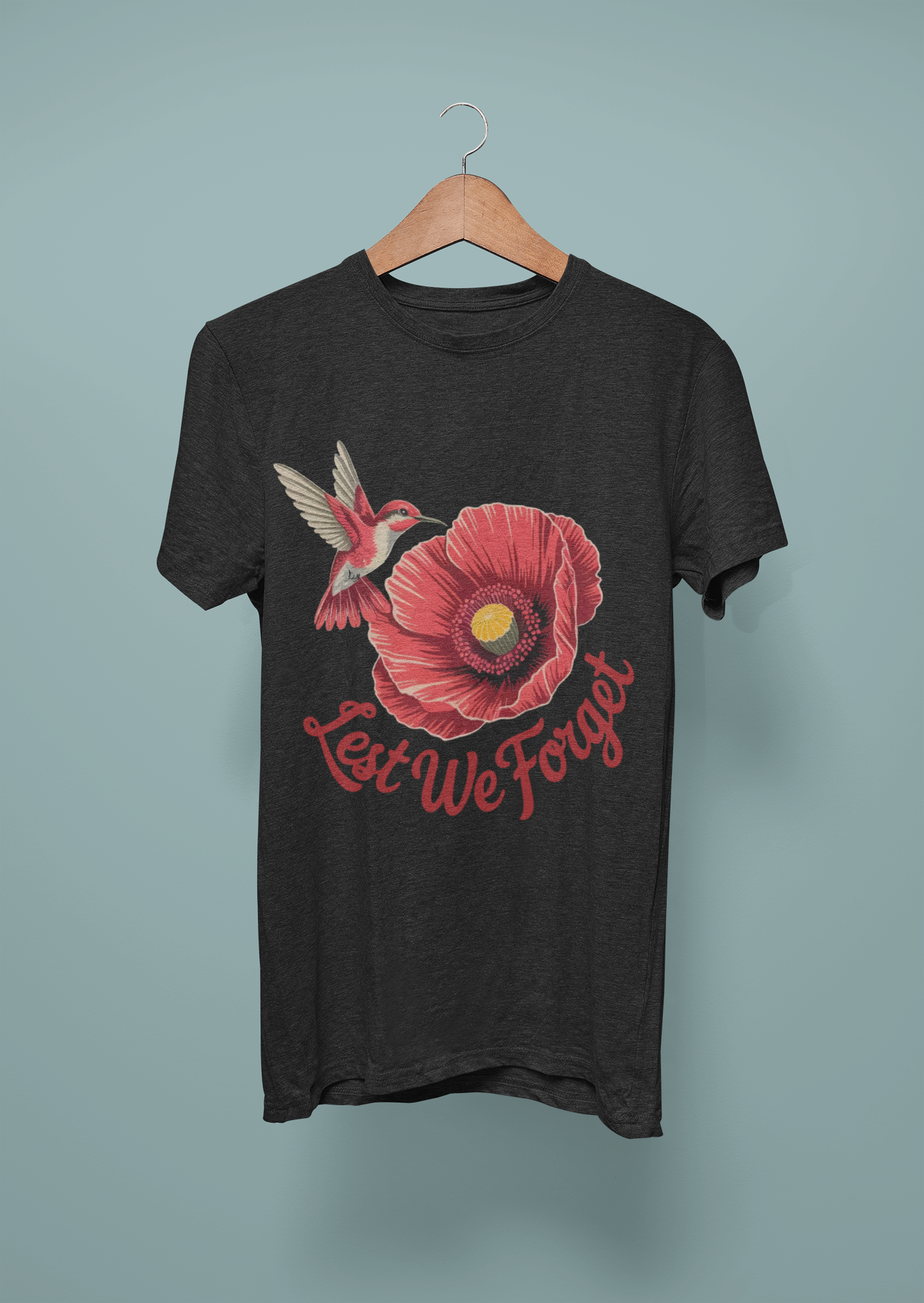 🕊️ Lest We Forget | Hummingbird & Poppy Design DTF Transfer FT989
