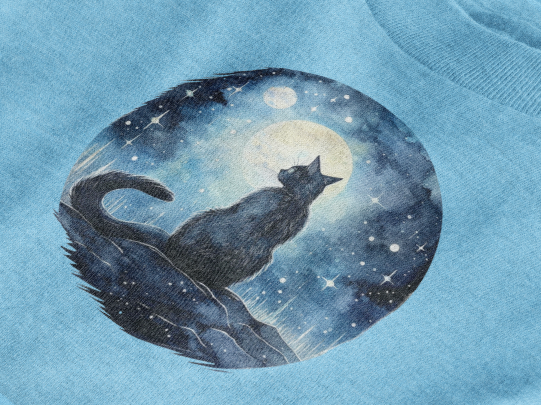 🐈 The Cat of the Night Design DTF Transfer FT228