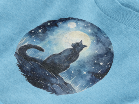 🐈 The Cat of the Night Design DTF Transfer FT228