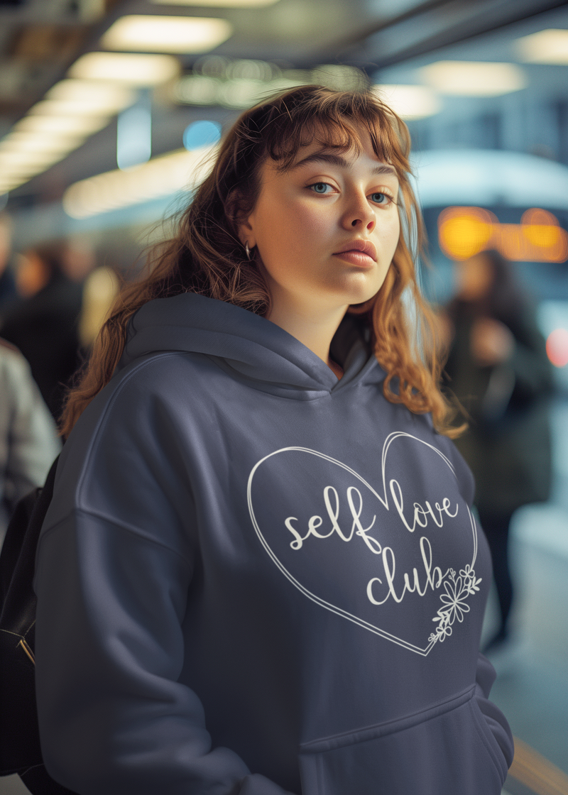🤍 Self Love Club – Handwritten Heart Line Art DTF Transfer FT807