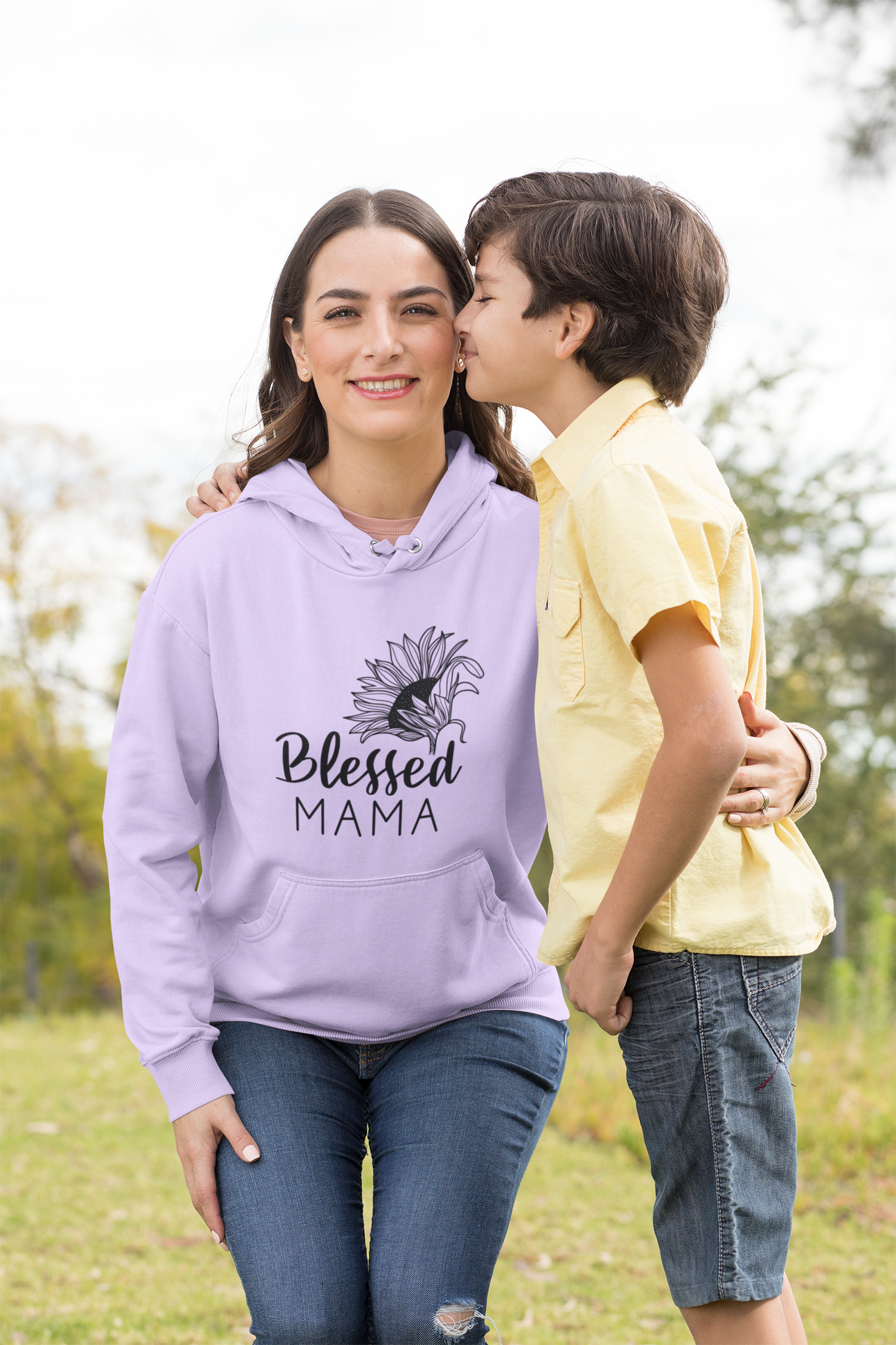 🌸 Blessed Mama – Floral DTF Transfer FT872
