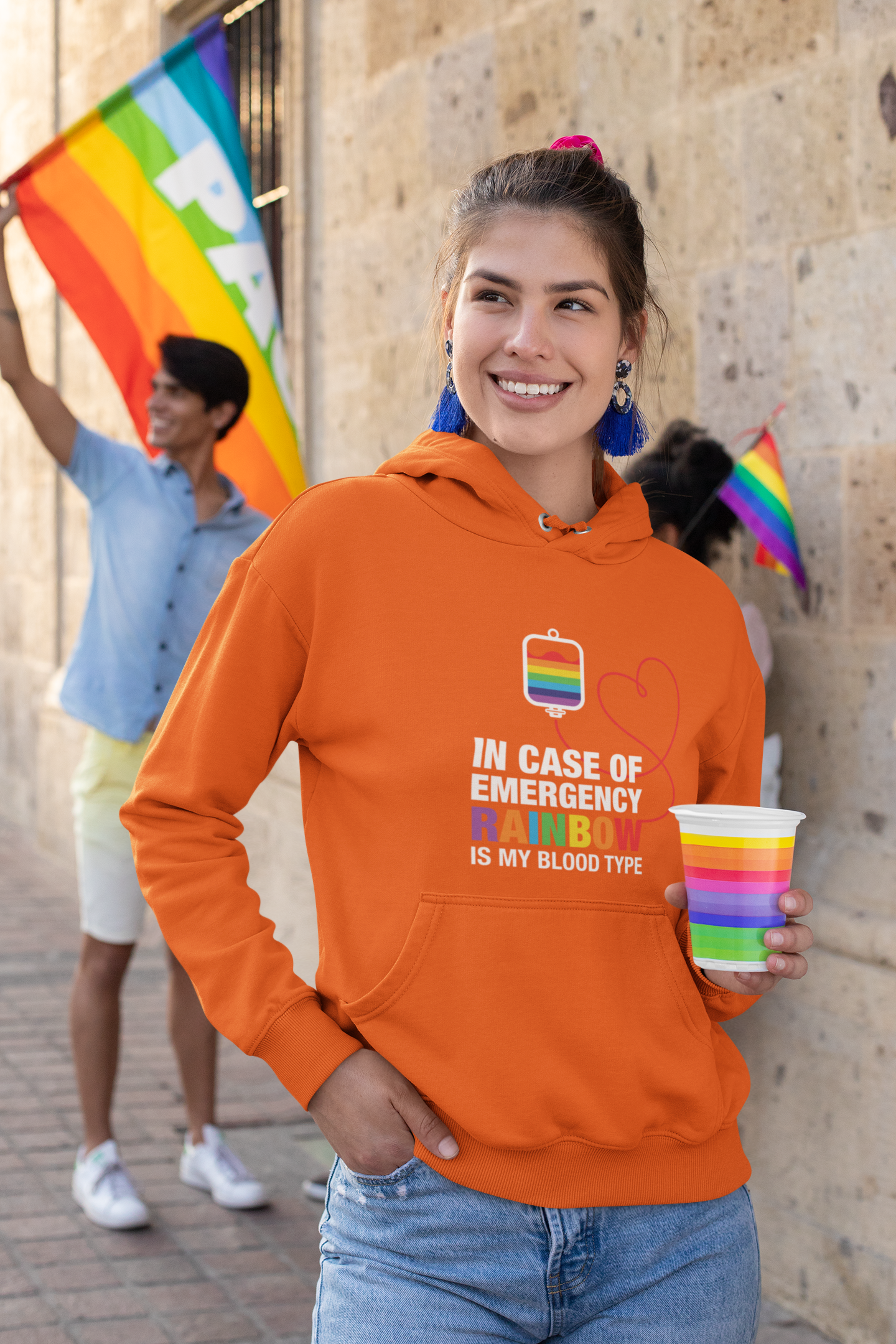 🏳️🌈 In Case of Emergency – Rainbow Is My Blood Type | Pride DTF Transfer FT700