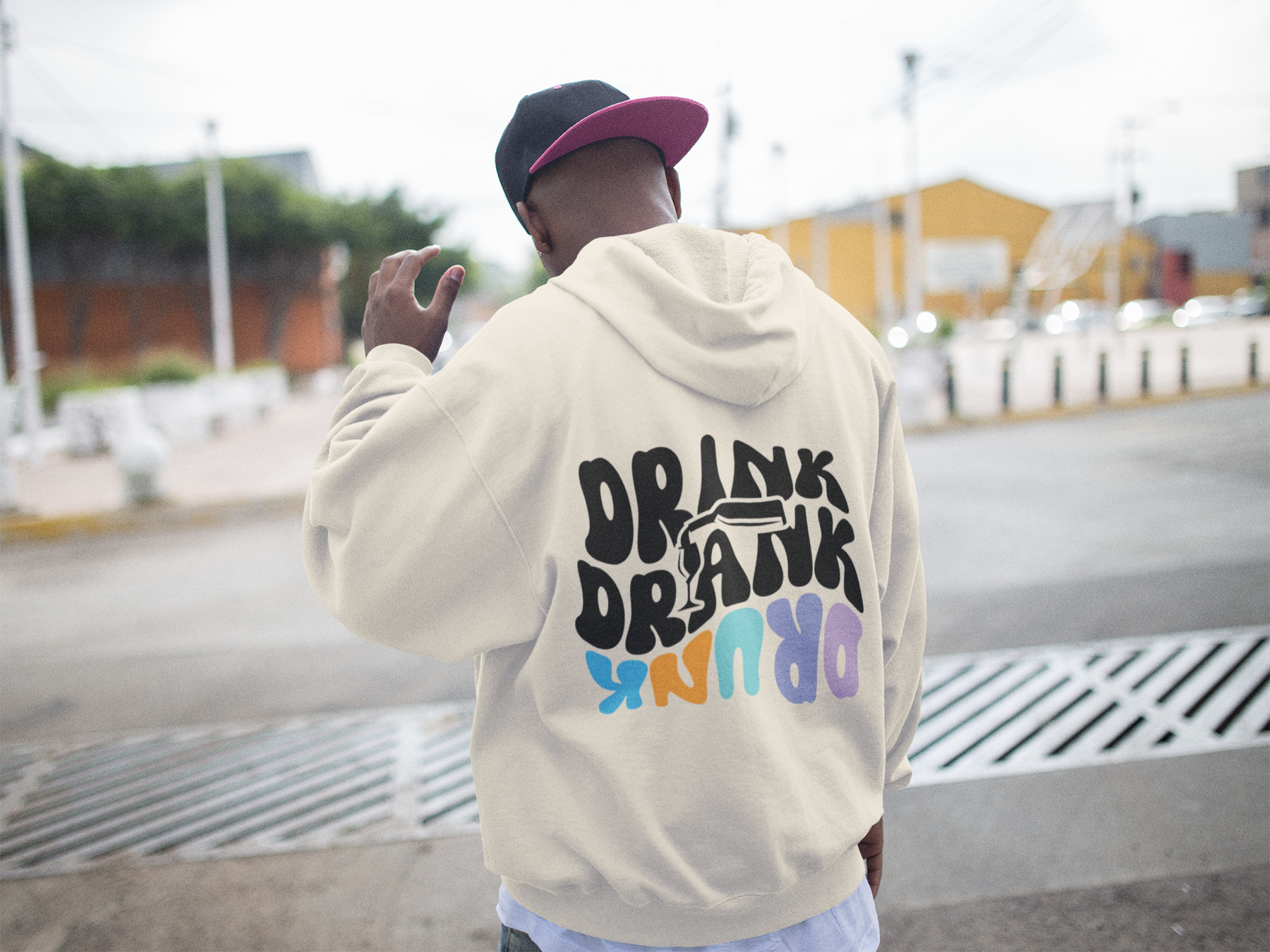 🍹 Drink • Drank • Drunk in Black DTF Transfer FT444