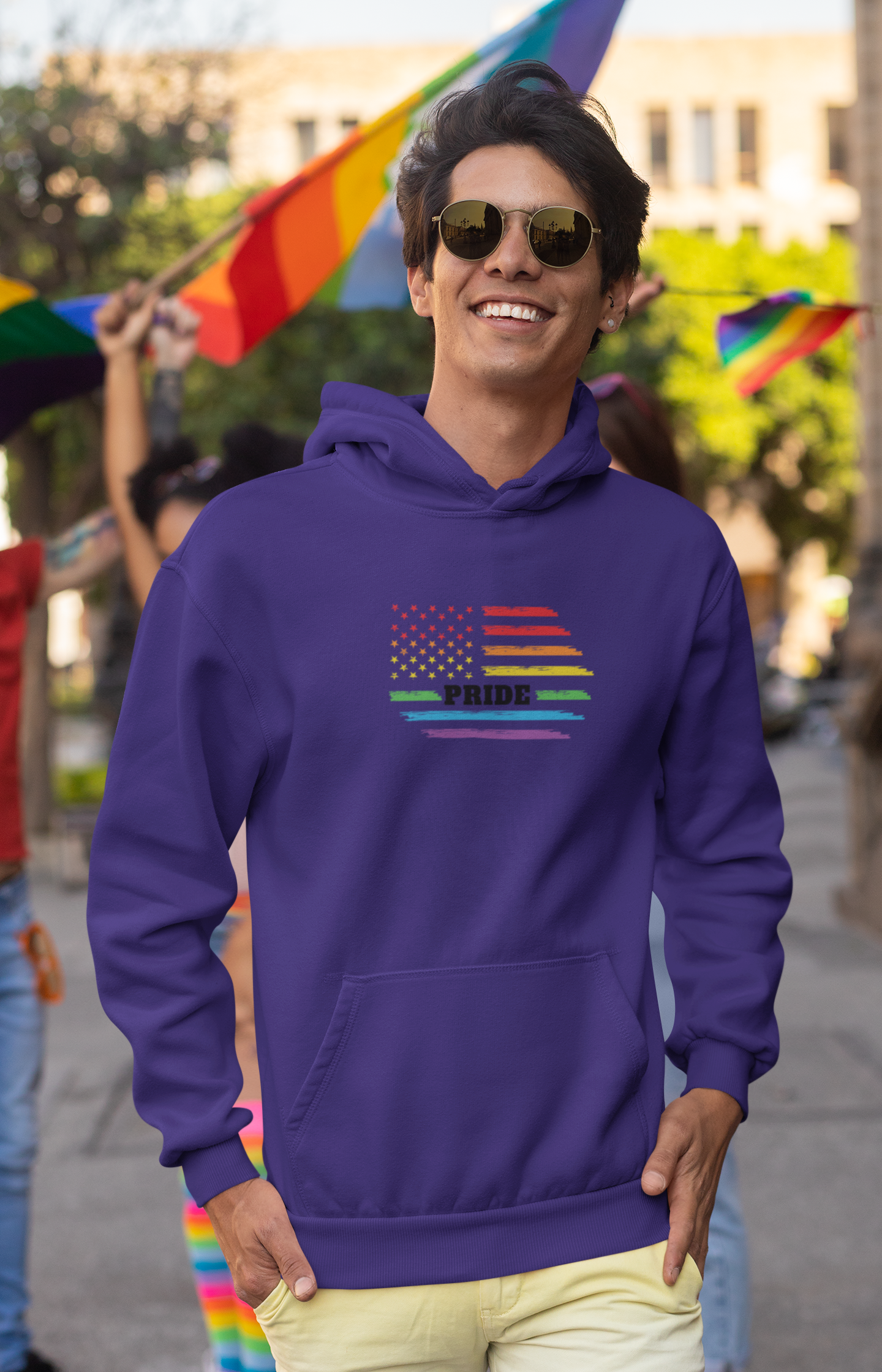 🏳️🌈 Pride Freedom Flag | Rainbow USA DTF Transfer FT703