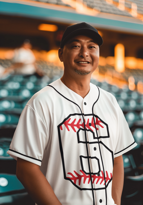 ⚾ Pro Baseball Number “6” – Stitched Edge | DTF Transfer FT1180