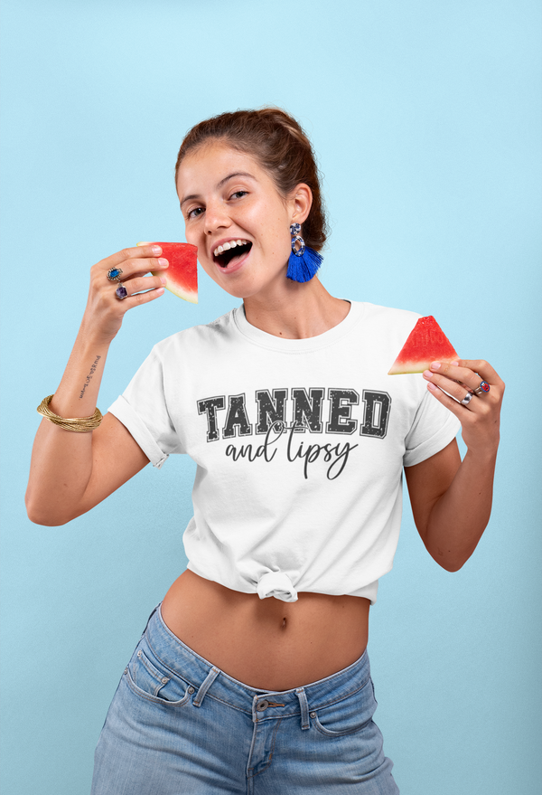 💋 Tanned & Lipsy  DTF Transfer FT244
