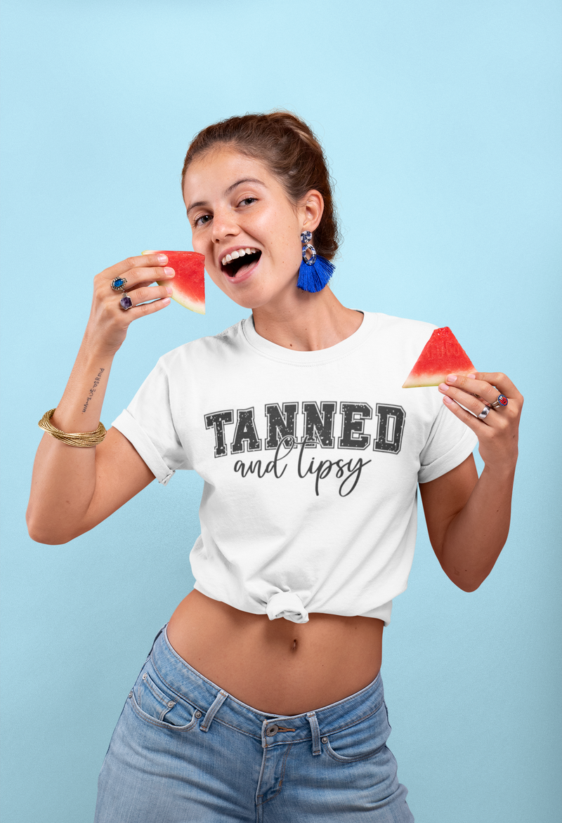 💋 Tanned & Lipsy  DTF Transfer FT244