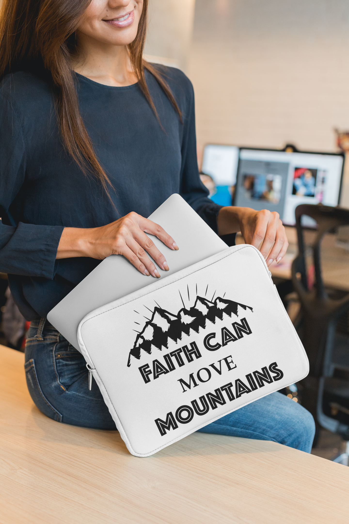 ⛰️✨ Faith Can Move Mountains – Minimal Statement DTF Transfer FT915