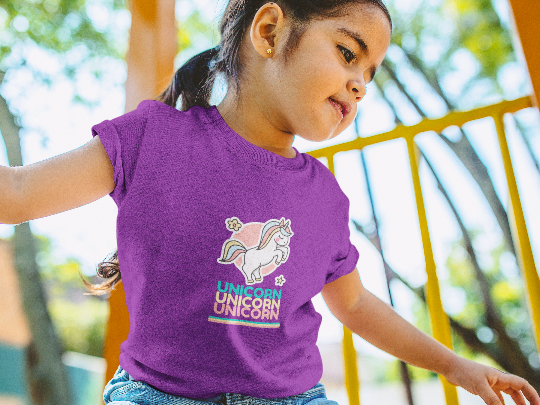 🦄 Unicorn Unicorn Unicorn – Retro Cute DTF Transfer FT831