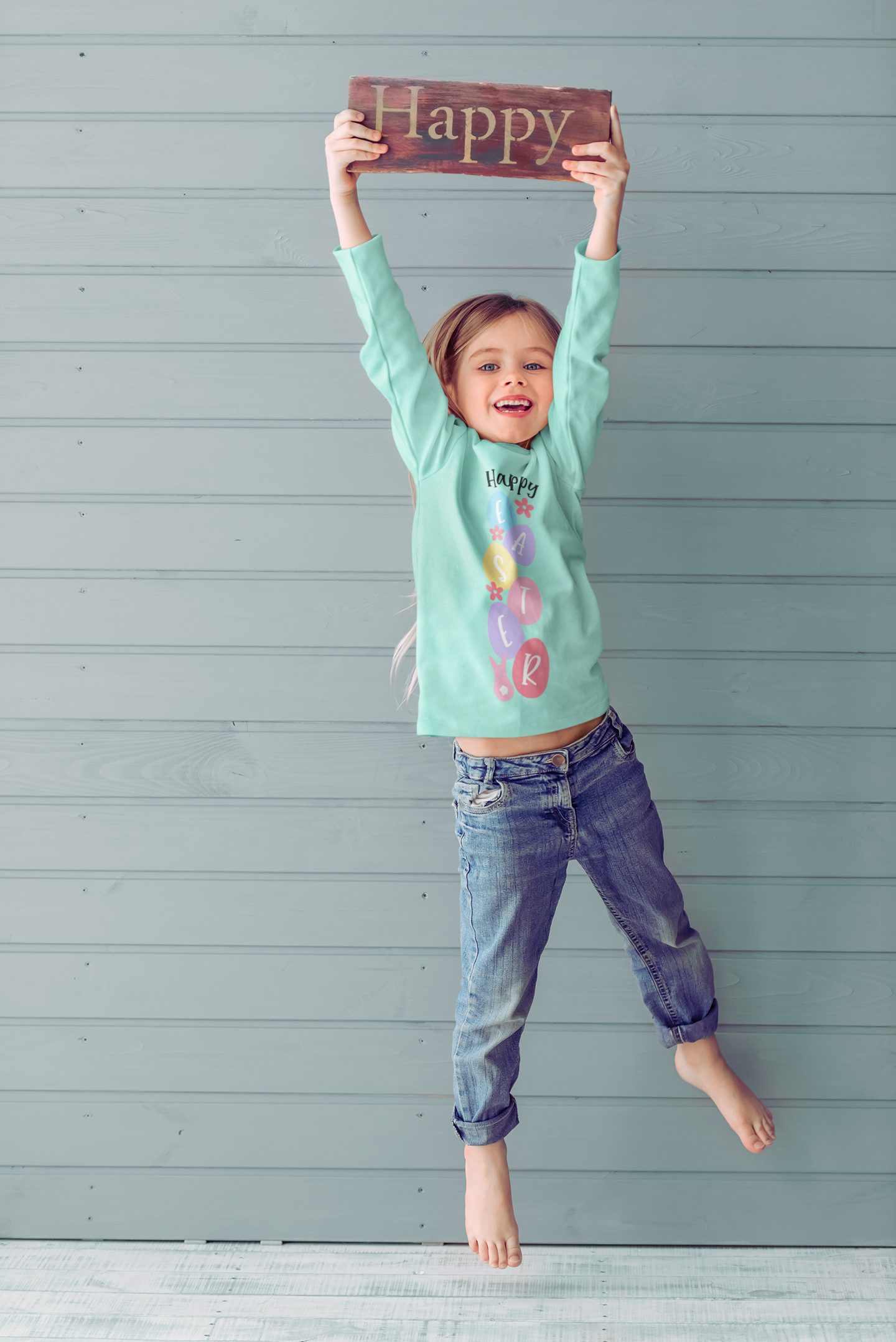 🌸 Happy Easter Cute Black Design DTF Transfer FT355