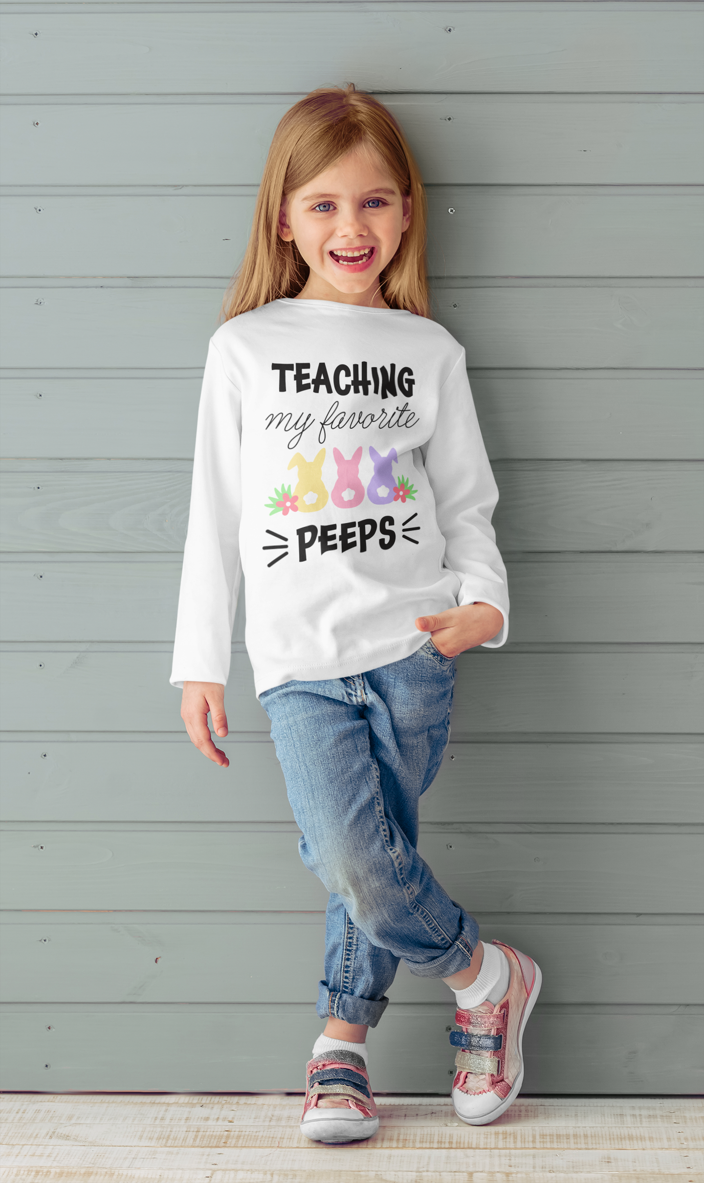 🐰 Teaching My Favorite Peeps Cute Black Design DTF Transfer FT353