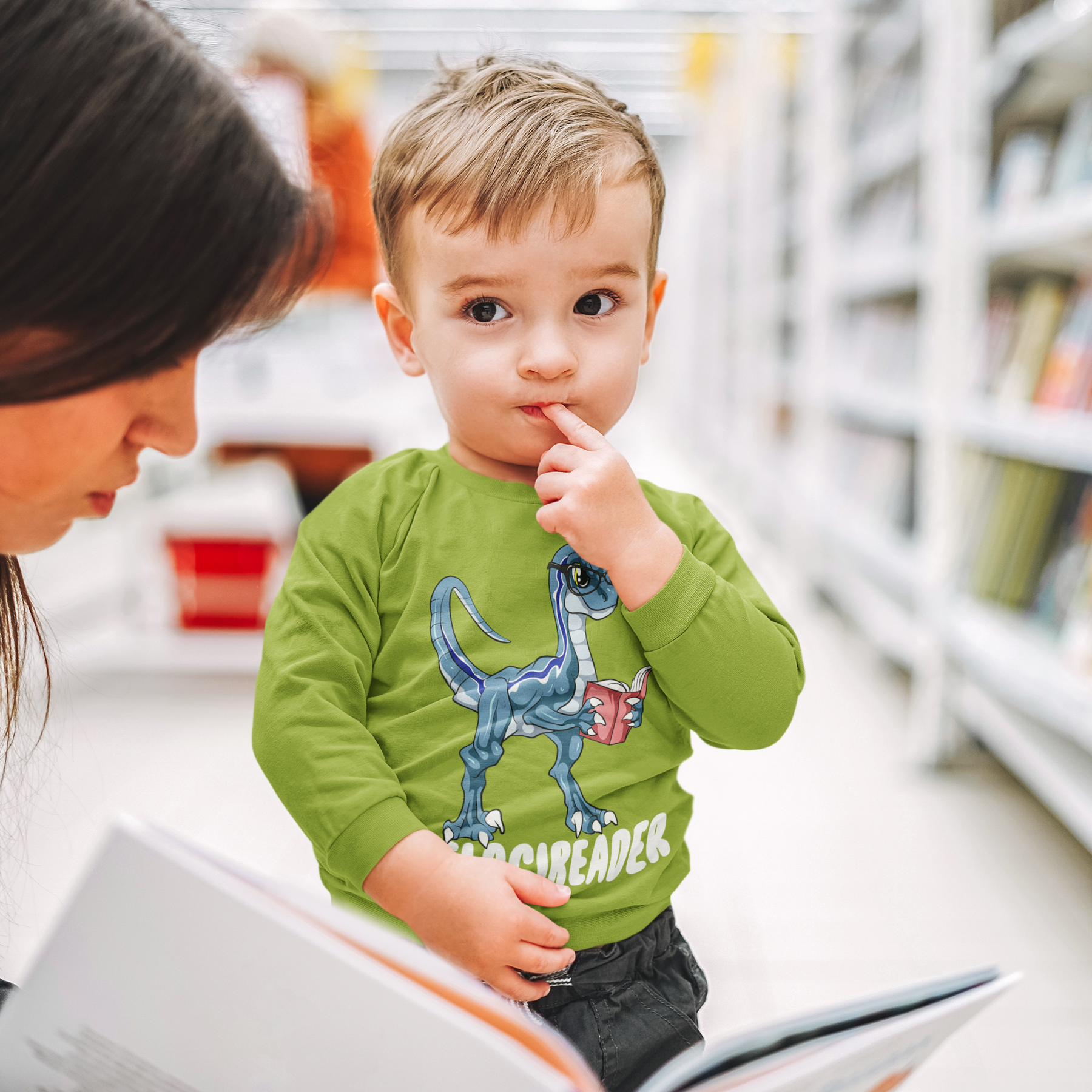 🦖📖🤓 VelociReader | Smart Dinosaur DTF Transfer FT748