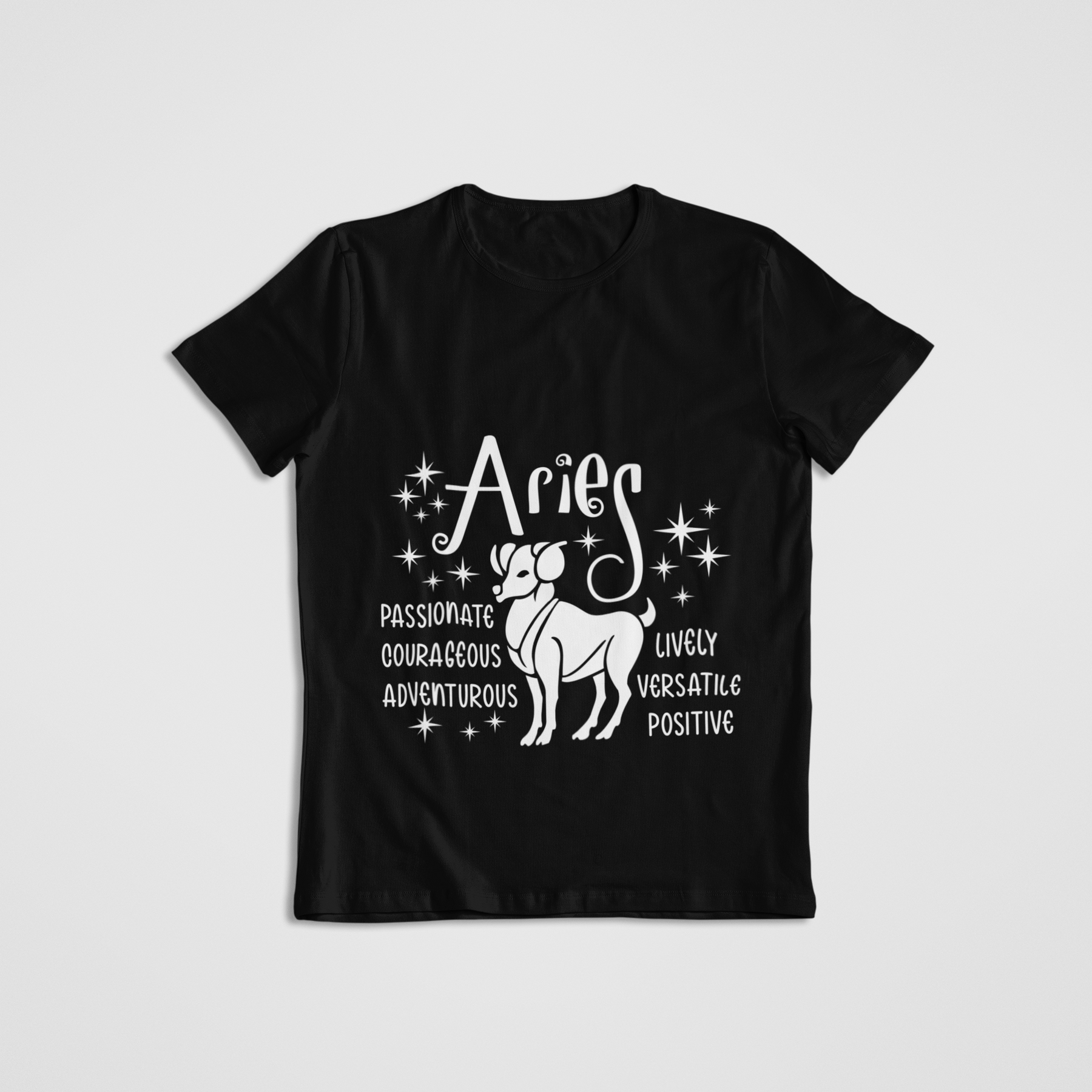 ♈ Aries – Zodiac Power | Bold Astrology DTF Transfer FT828