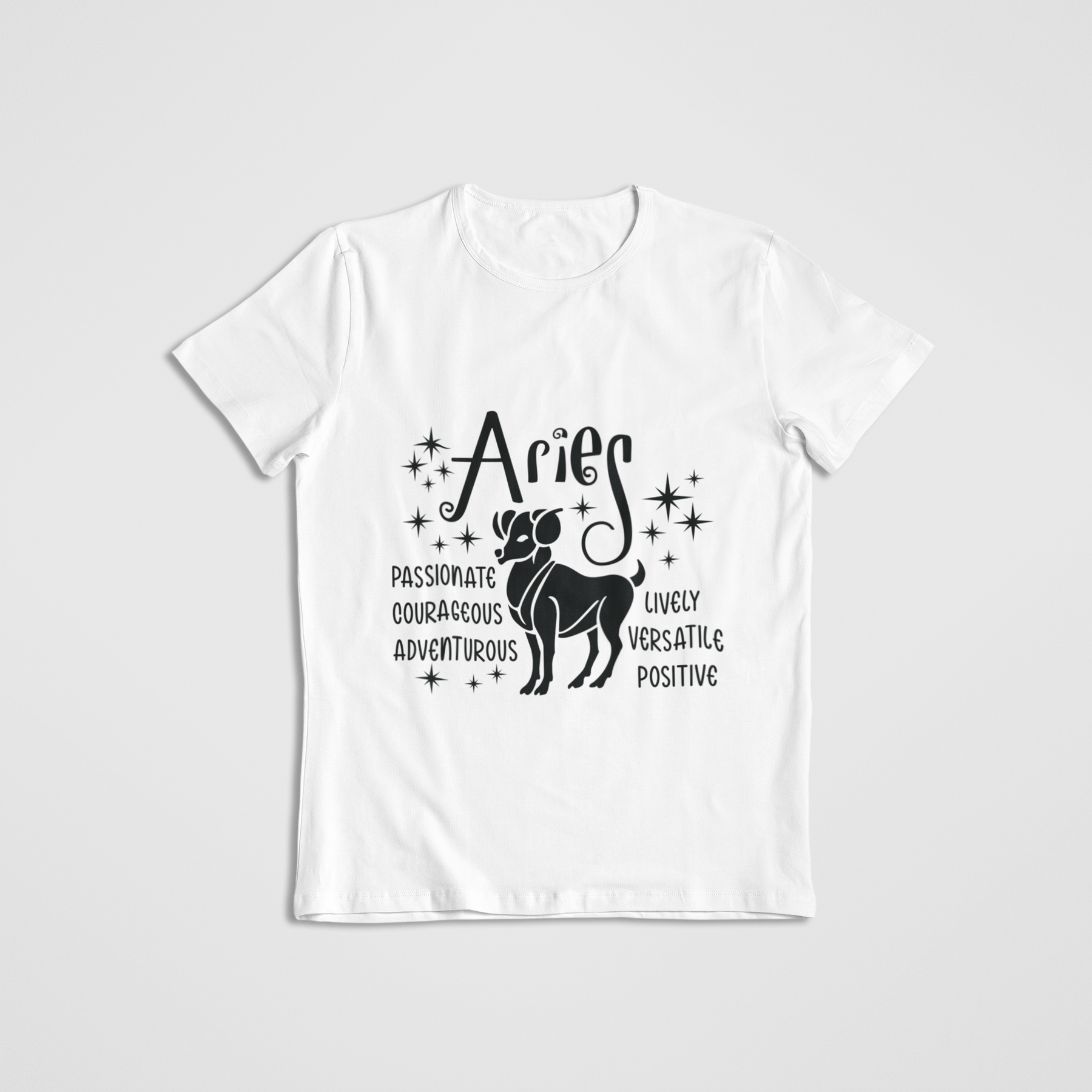 ♈ Aries – Dark Zodiac | Black DTF Transfer FT829