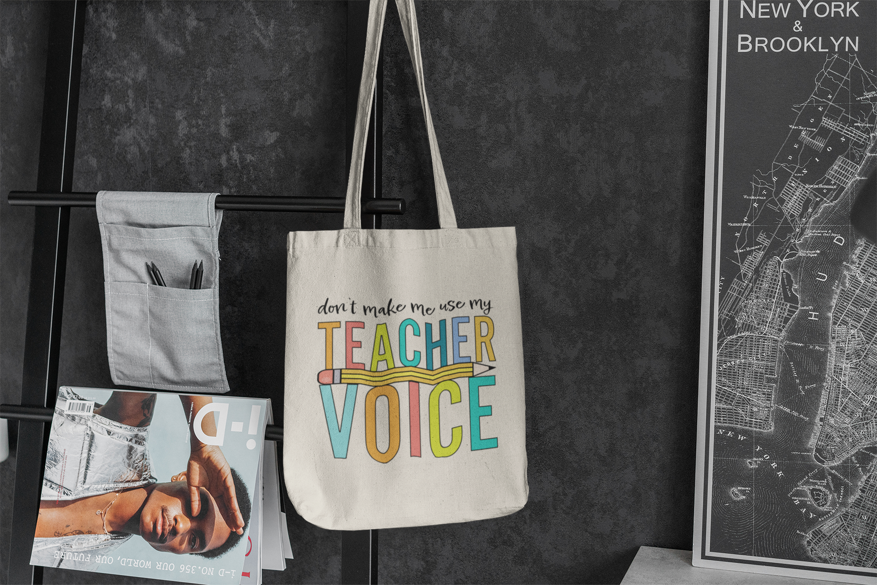 🎨 Teacher Voice – Colorful Pencil Typography | DTF Transfer FT652