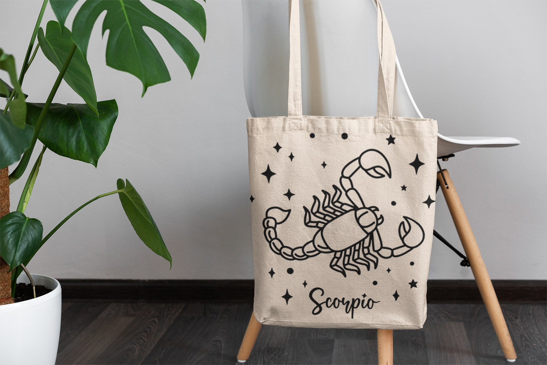 ♏🦂 Scorpio Zodiac – Dark Intensity Black DTF Transfer FT904