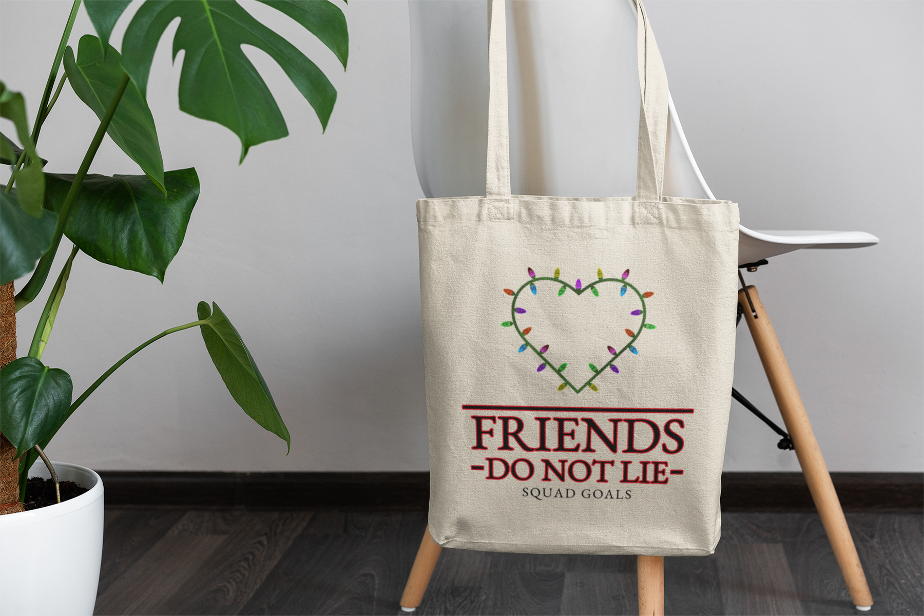 ❤️ Friends Do Not Lie – Holiday Lights Heart | DTF Transfer FT656
