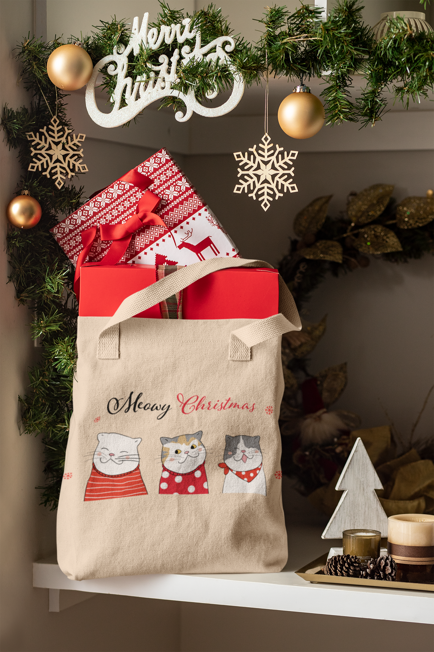 🎄🐾 Meowy Christmas Cute Holiday Cats DTF Transfer FT564