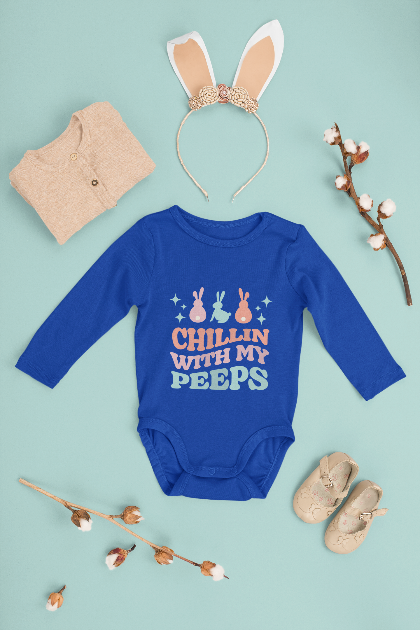 🐰 Chillin With My Peeps Design DTF Transfer FT372