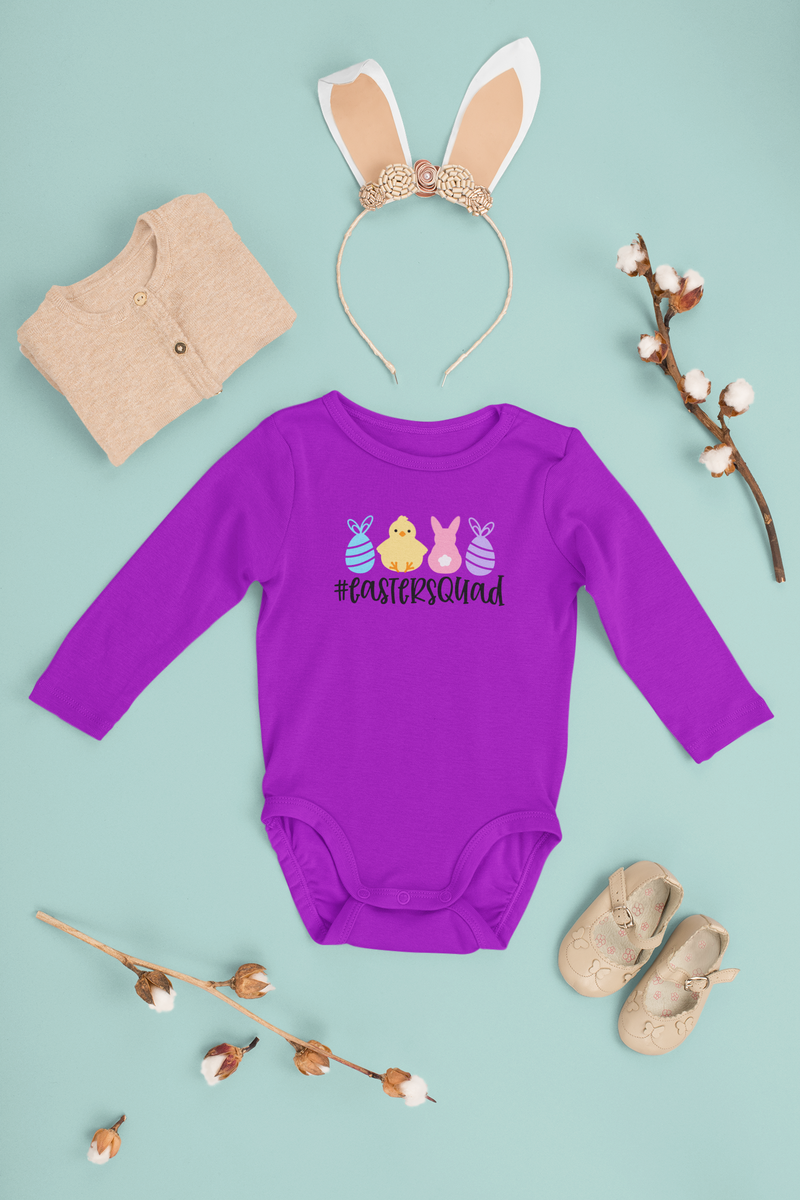 🌸 #EasterSquad Cute Chick & Bunny Black Font Design DTF Transfer FT369