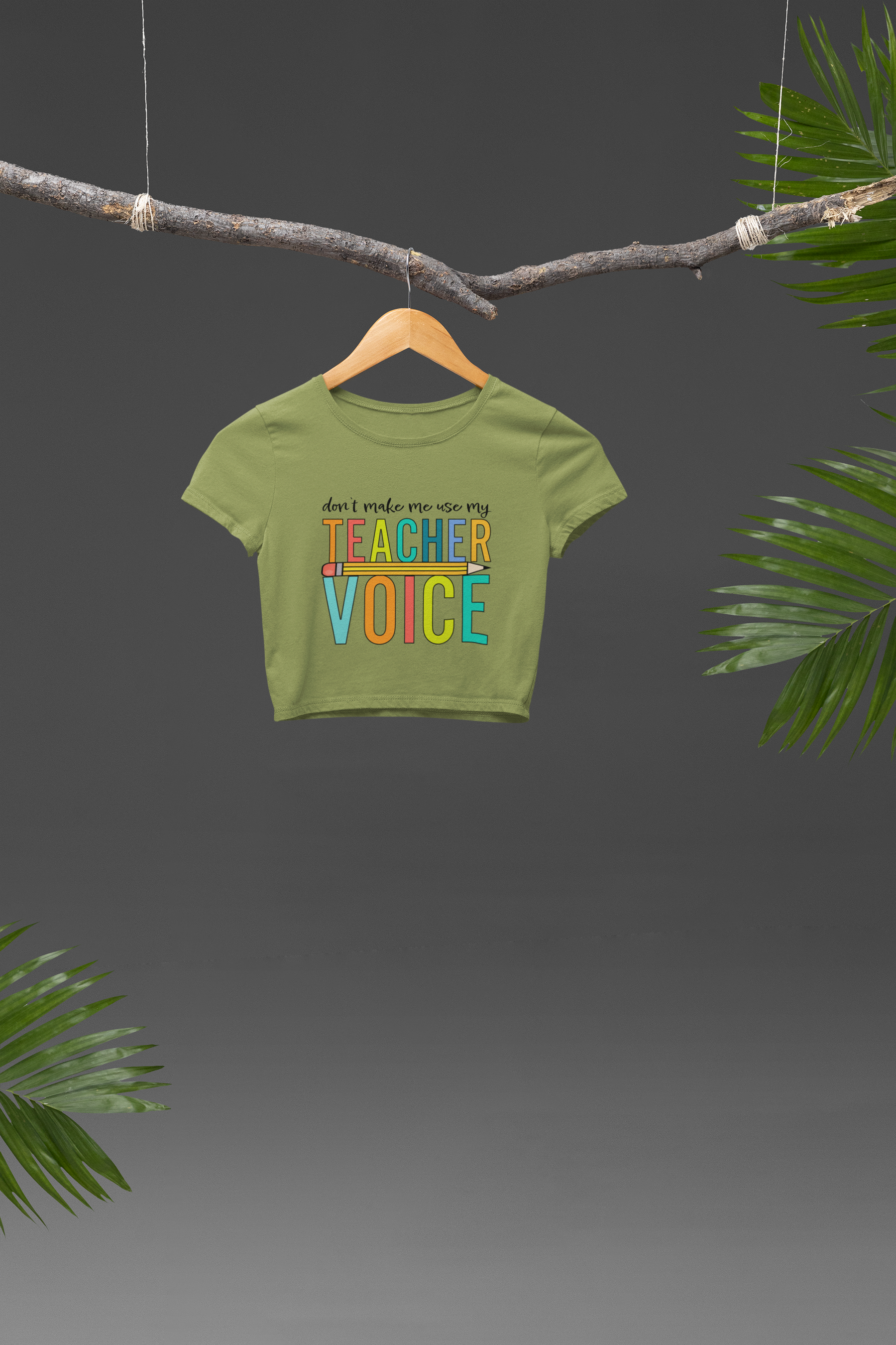 🎨 Teacher Voice – Colorful Pencil Typography | DTF Transfer FT652