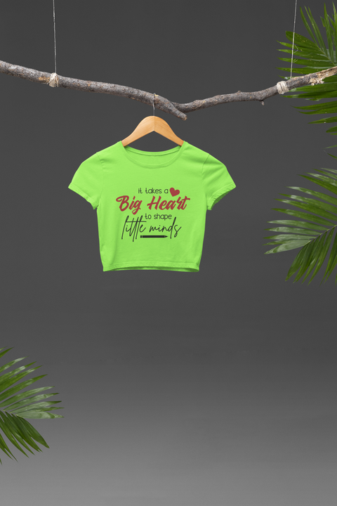 ❤️ “It Takes a Big Heart to Shape Little Minds” Black Font DTF Transfer FT583