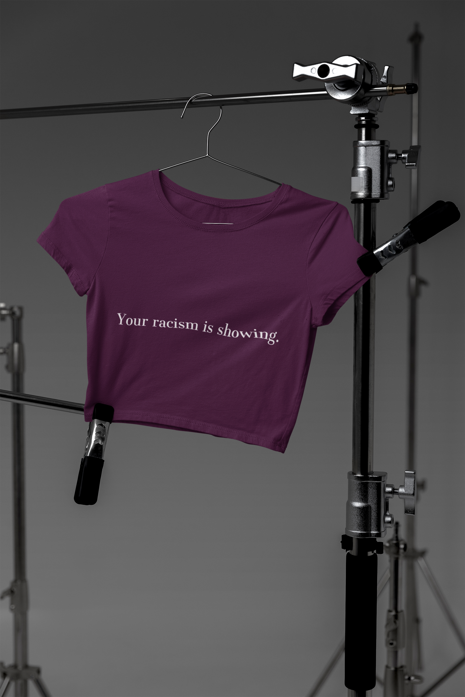 🖤 “Your Racism Is Showing” Black Text DTF Transfer FT578