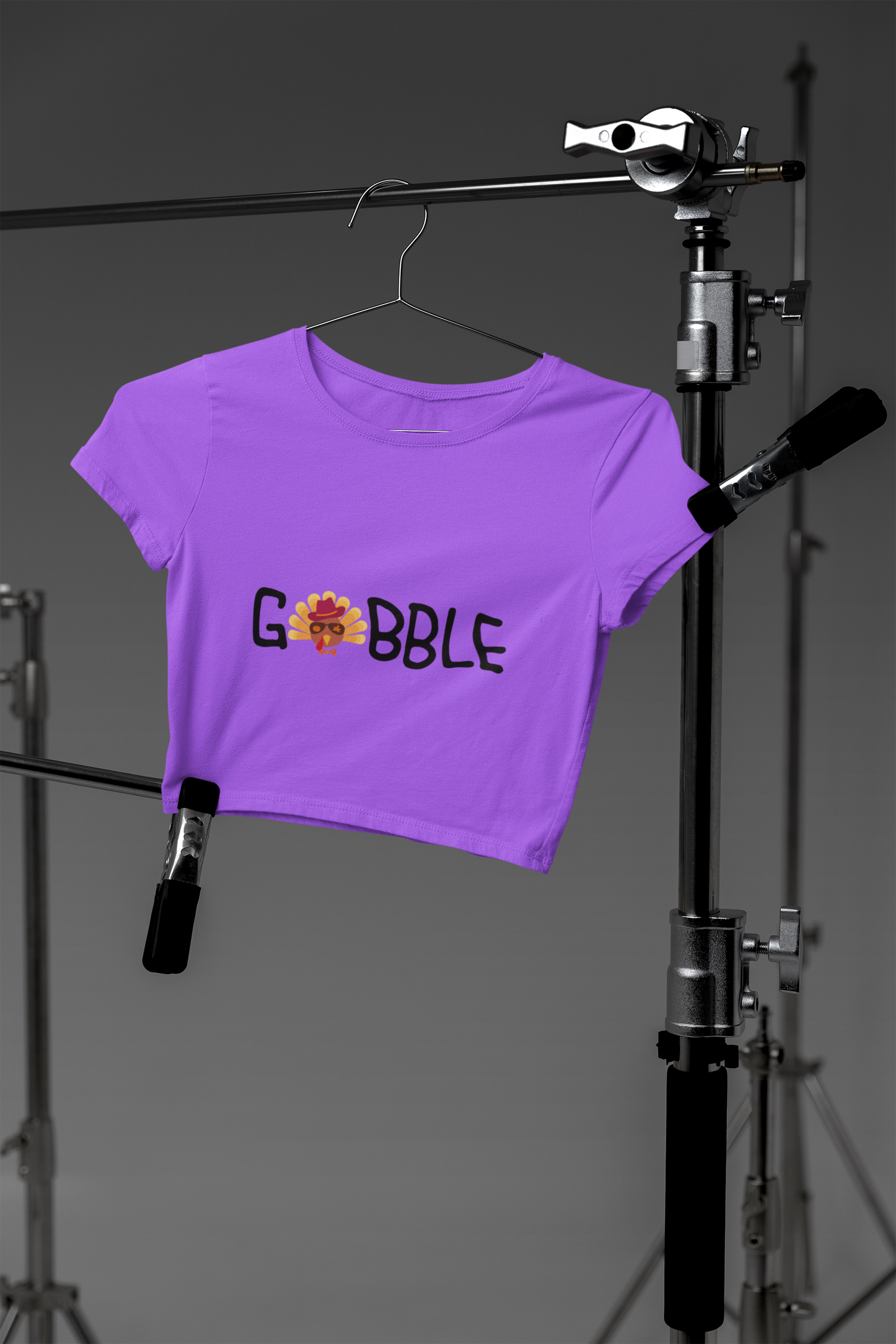 🦃✨ Gobble – Cool Turkey Fall/Thanksgiving Black Font DTF Transfer FT597