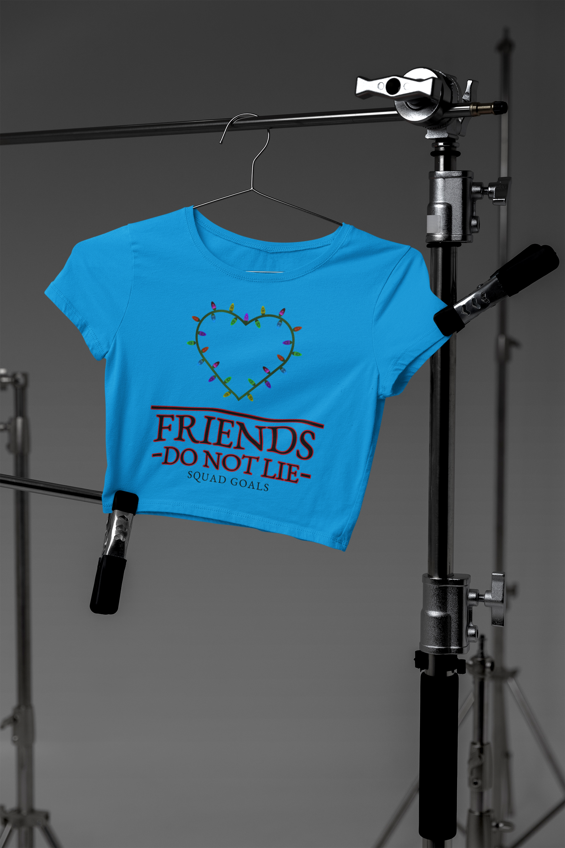 ❤️ Friends Do Not Lie – Holiday Lights Heart | DTF Transfer FT656