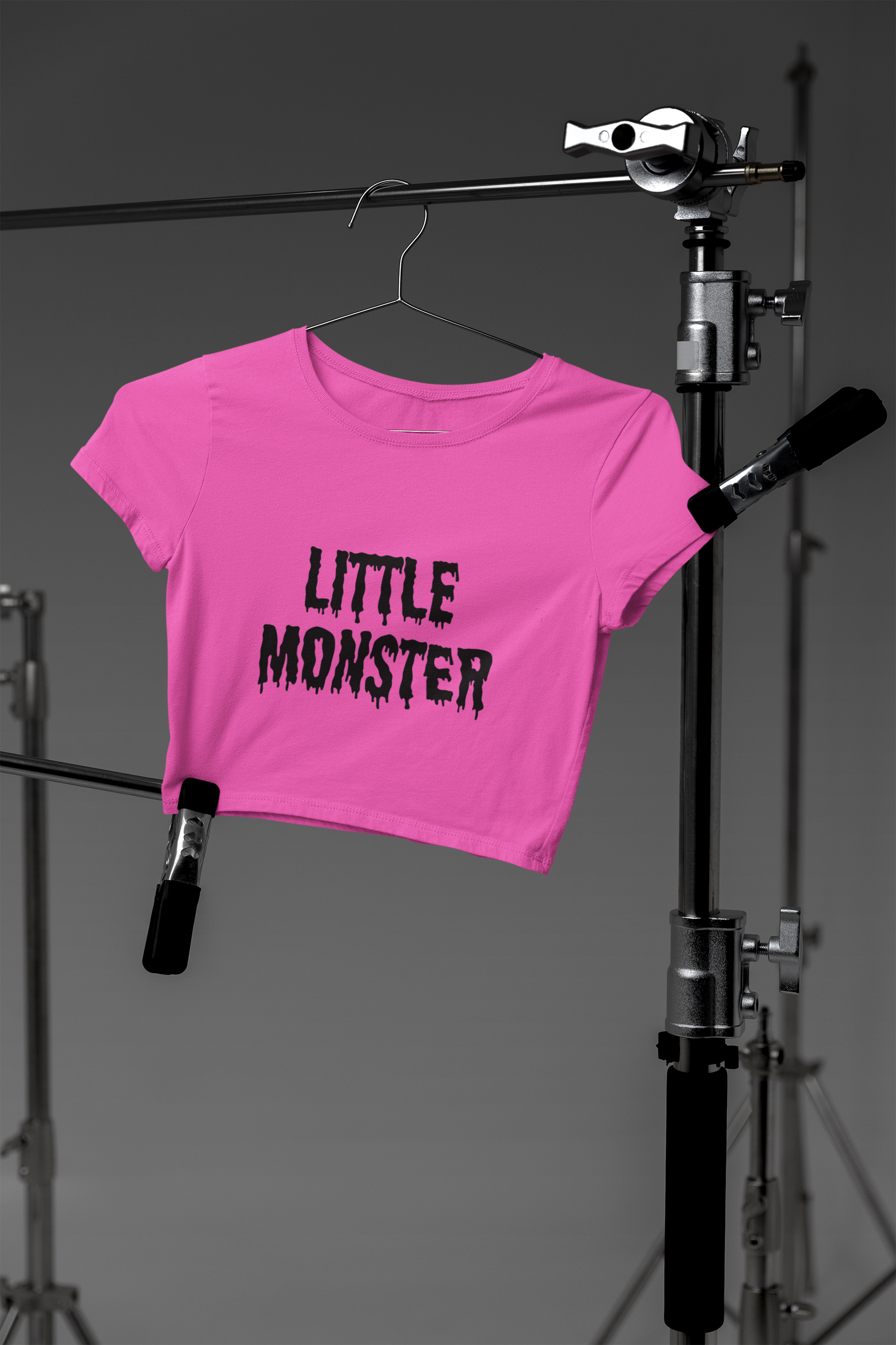 👻🕸️ LITTLE MONSTER – Cute but Creepy Halloween Black Font DTF Transfer FT600