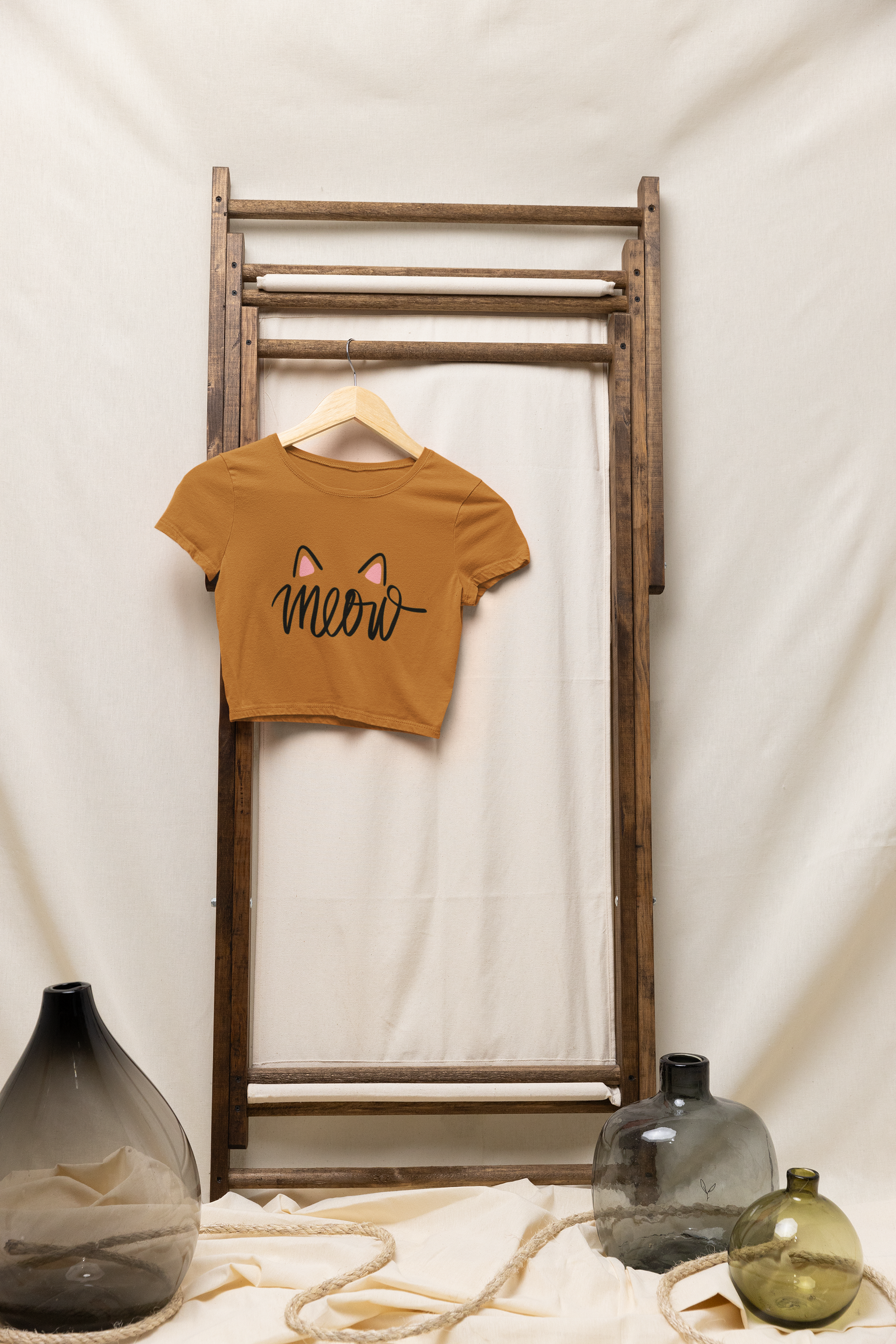 🐾 Meow Cat Pink Ears Black Font DTF Transfer FT587