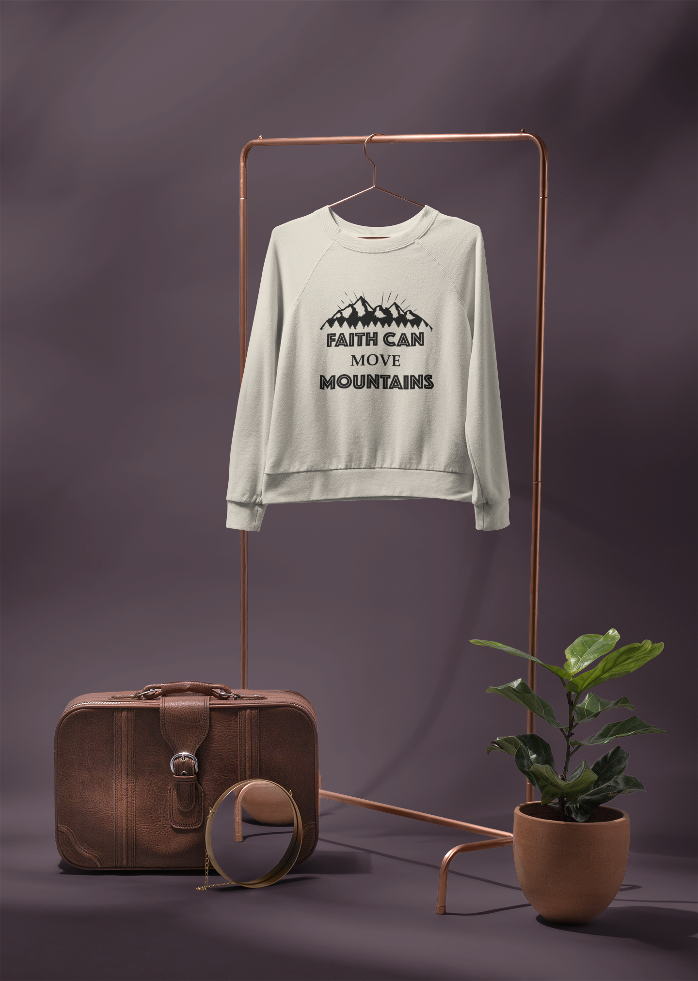 ⛰️✨ Faith Can Move Mountains – Minimal Statement DTF Transfer FT915