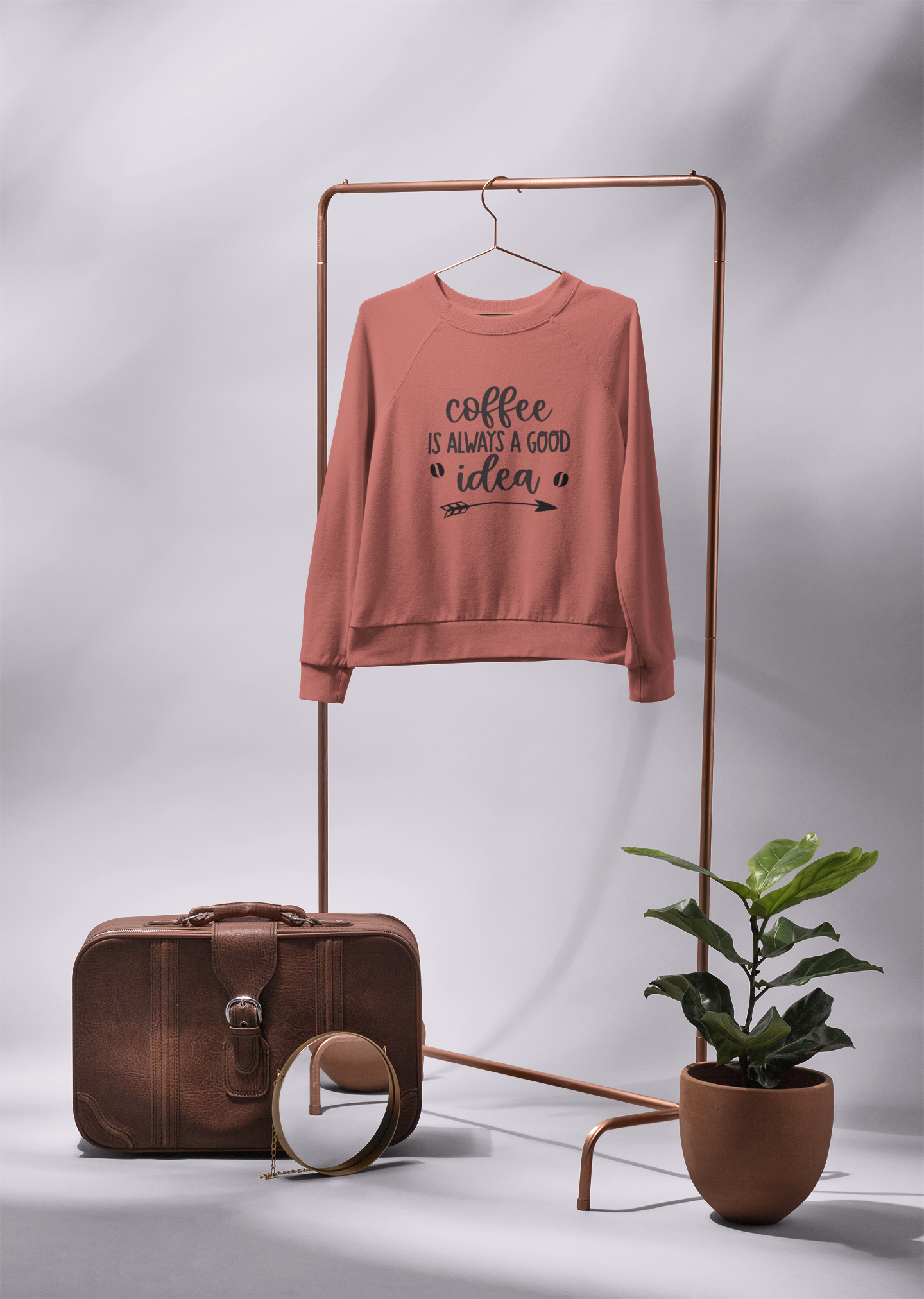 ☕🖤 Coffee Is Always a Good Idea – Minimal Lifestyle Quote | DTF Transfer FT950