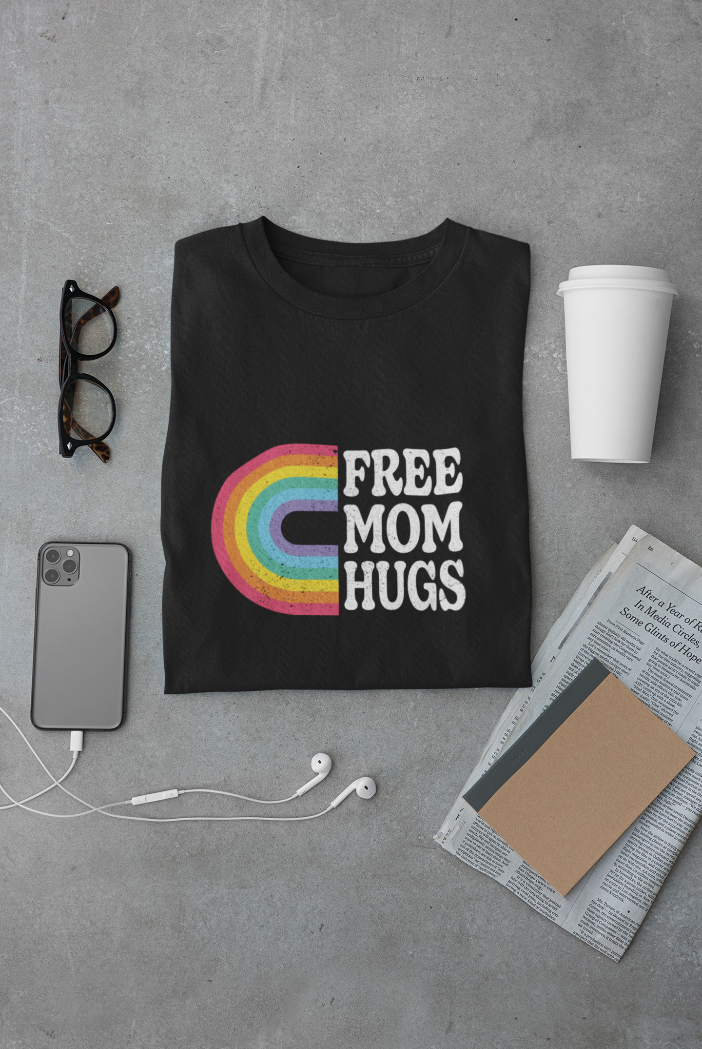 🌈 Free Mom Hugs Rainbow Design DTF Transfer FT334