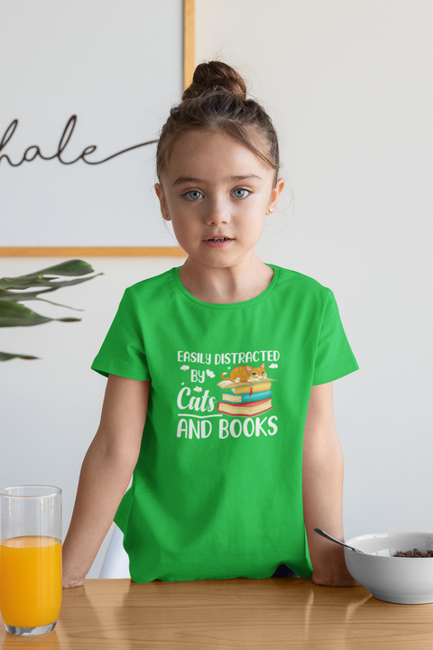 🐱📚 Easily Distracted by Cats and Books | Cute Bookish DTF Transfer FT780