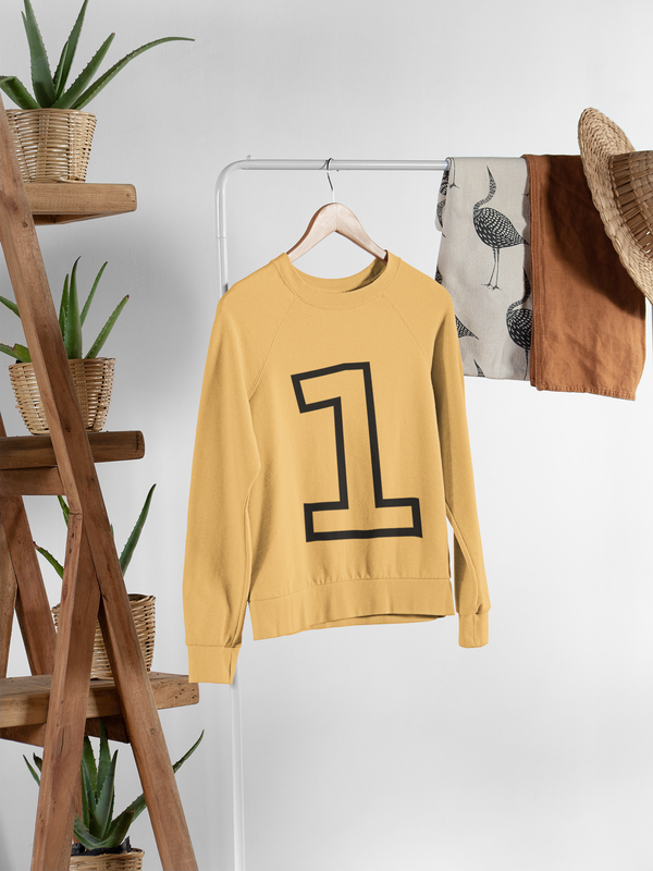 ⬛ “1” – One – Solid Black Outline Numeric | DTF Transfer FT1051