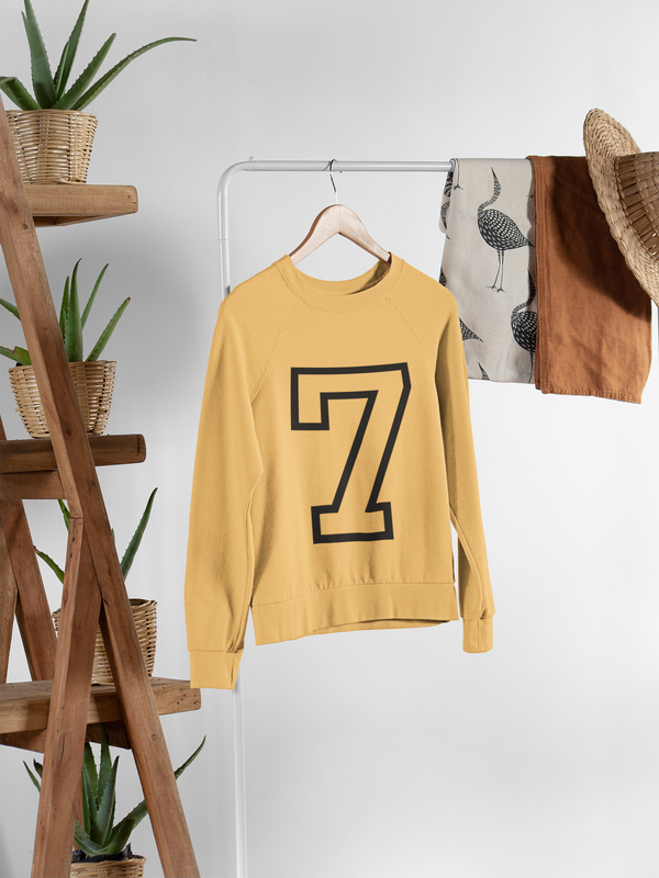 ⬛ “7” – Seven – Solid Black Outline Numeric | DTF Transfer FT1057