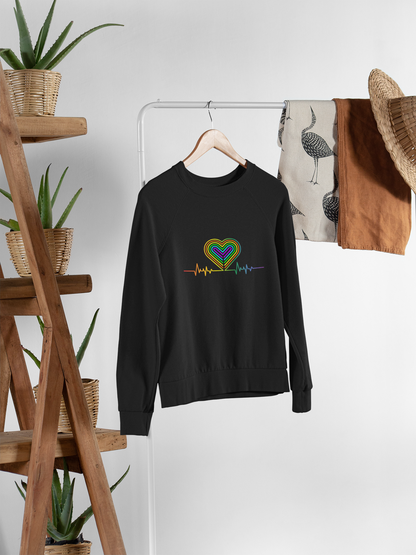 🌈❤️ Love Is Love – Rainbow Heartbeat DTF Transfer FT897