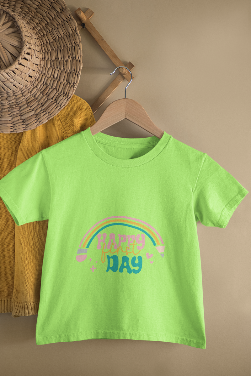🌈✏️ Happy First Day Design DTF Transfer FT323