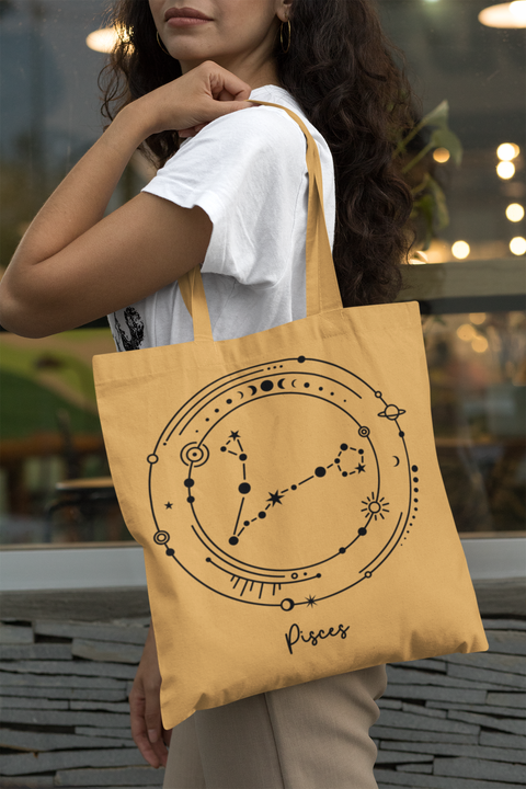 ♓ Pisces – Celestial Symbol | Minimal Astrology DTF Transfer FT788