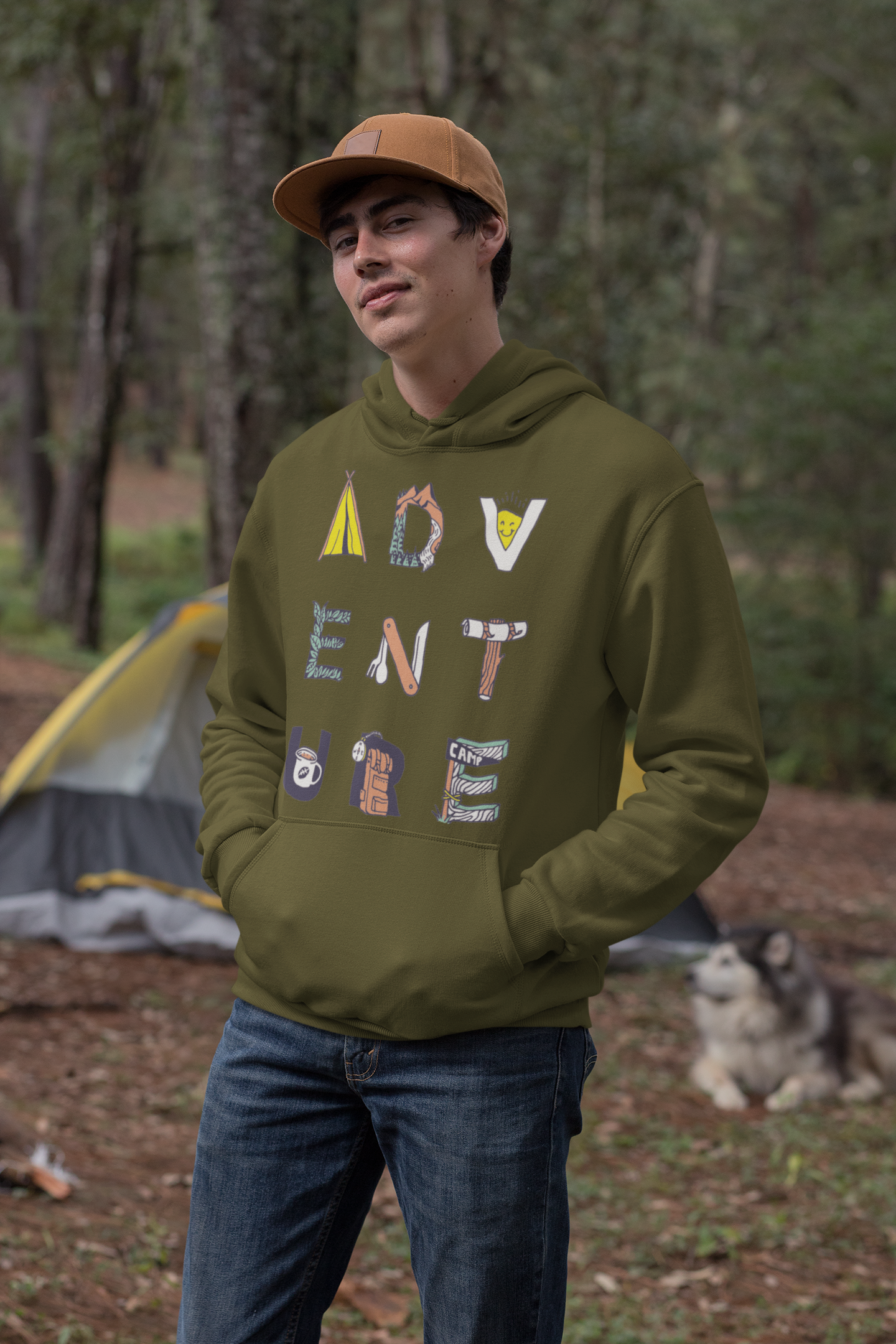 🏕️ Adventure – Camp Life | Outdoor Typography DTF Transfer FT686