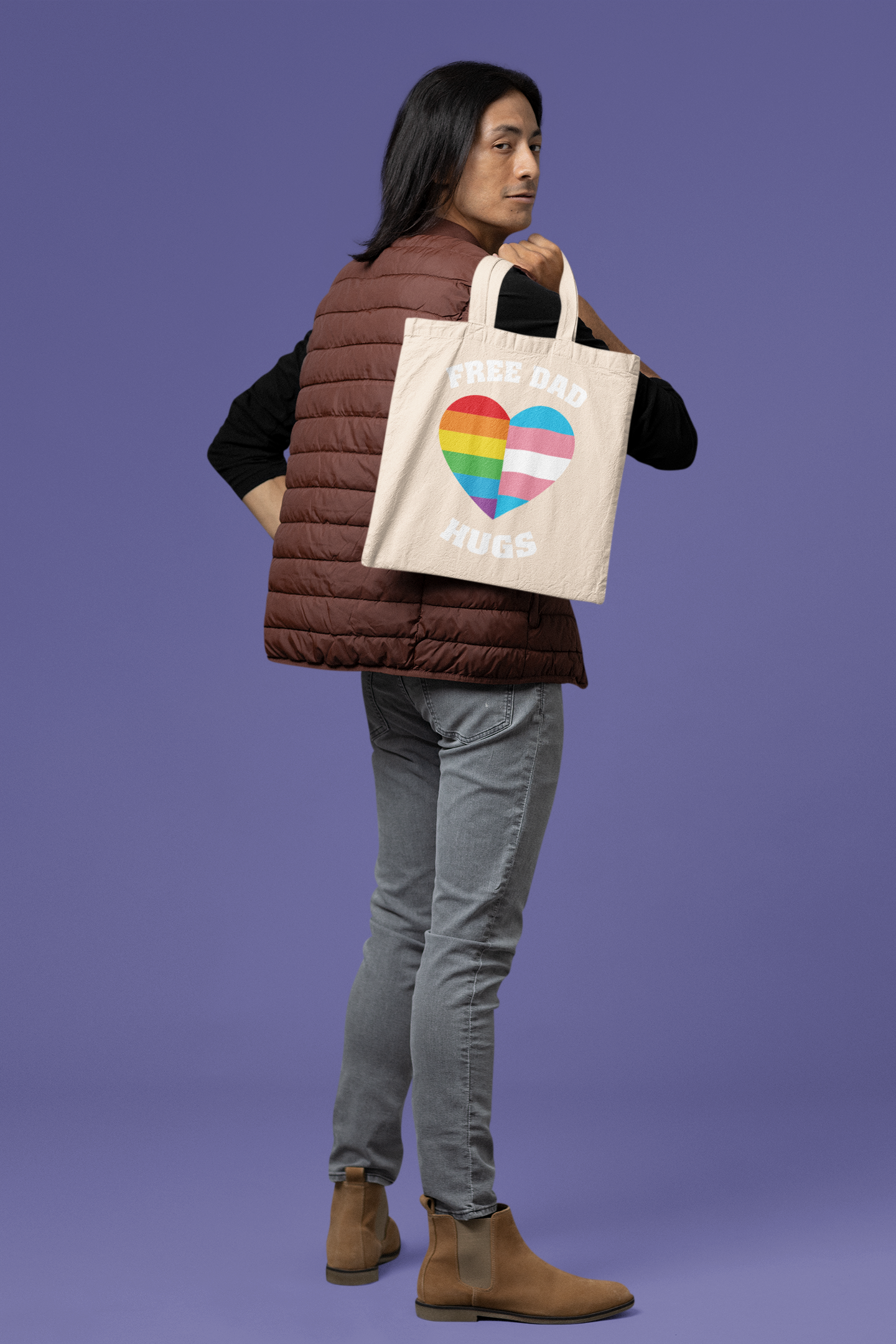 🤍 Free Dad Hugs | Pride Support DTF Transfer FT715