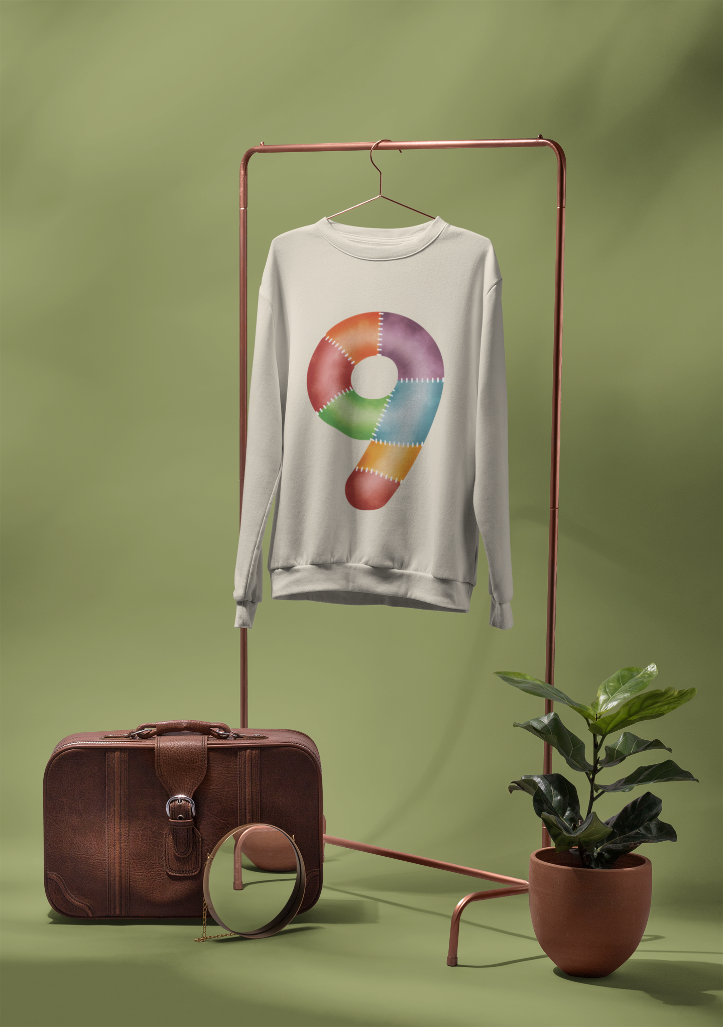 🎂✨ Birthday Number 9 – Patchwork Stitch Style | DTF Transfer FT1152