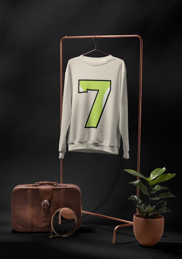 🎾 “7” – Seven – Neon Green Tennis-Style Numeric | DTF Transfer FT1047